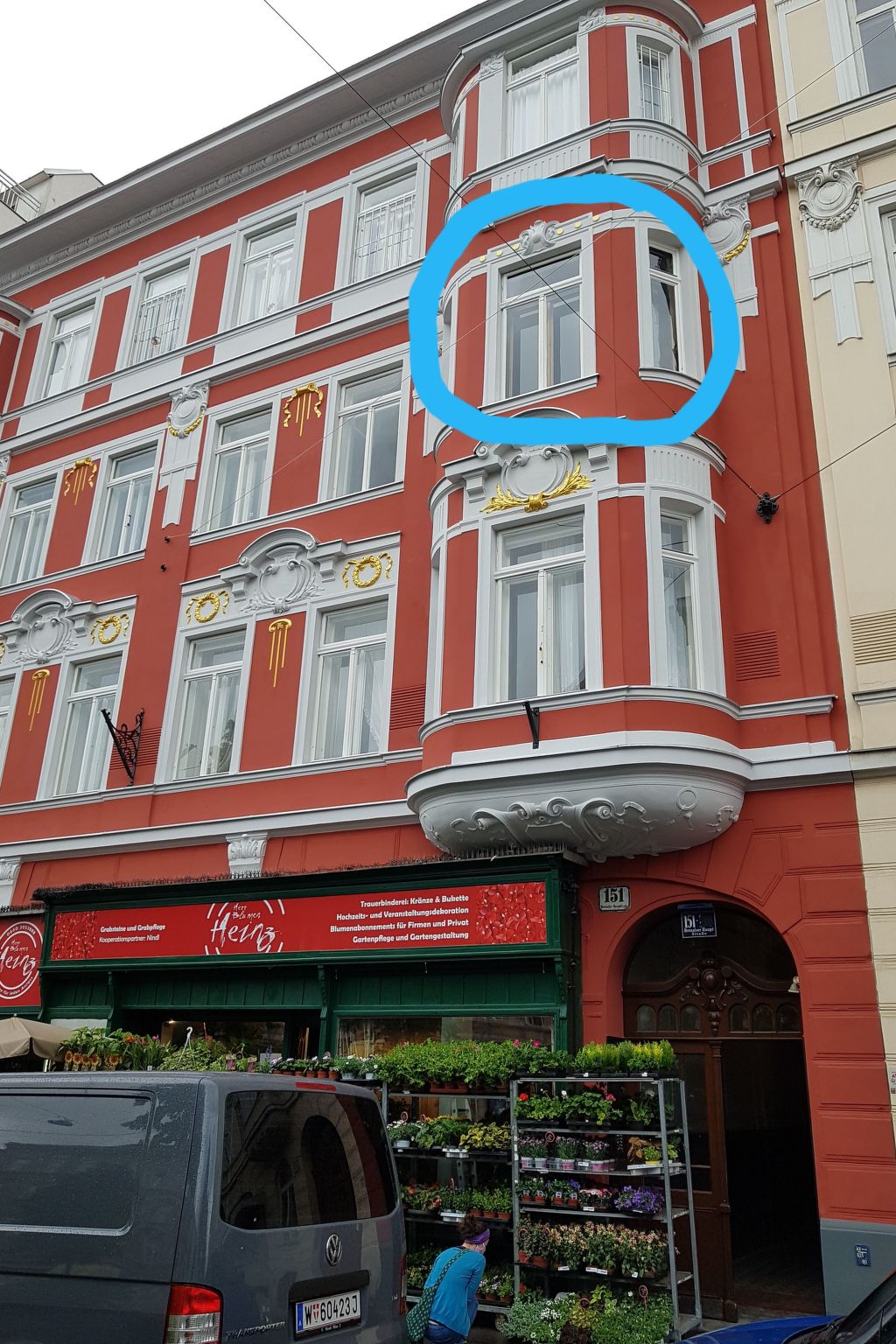 Wohnung in Hernals mit Garten- und Strassenblick-Buiten