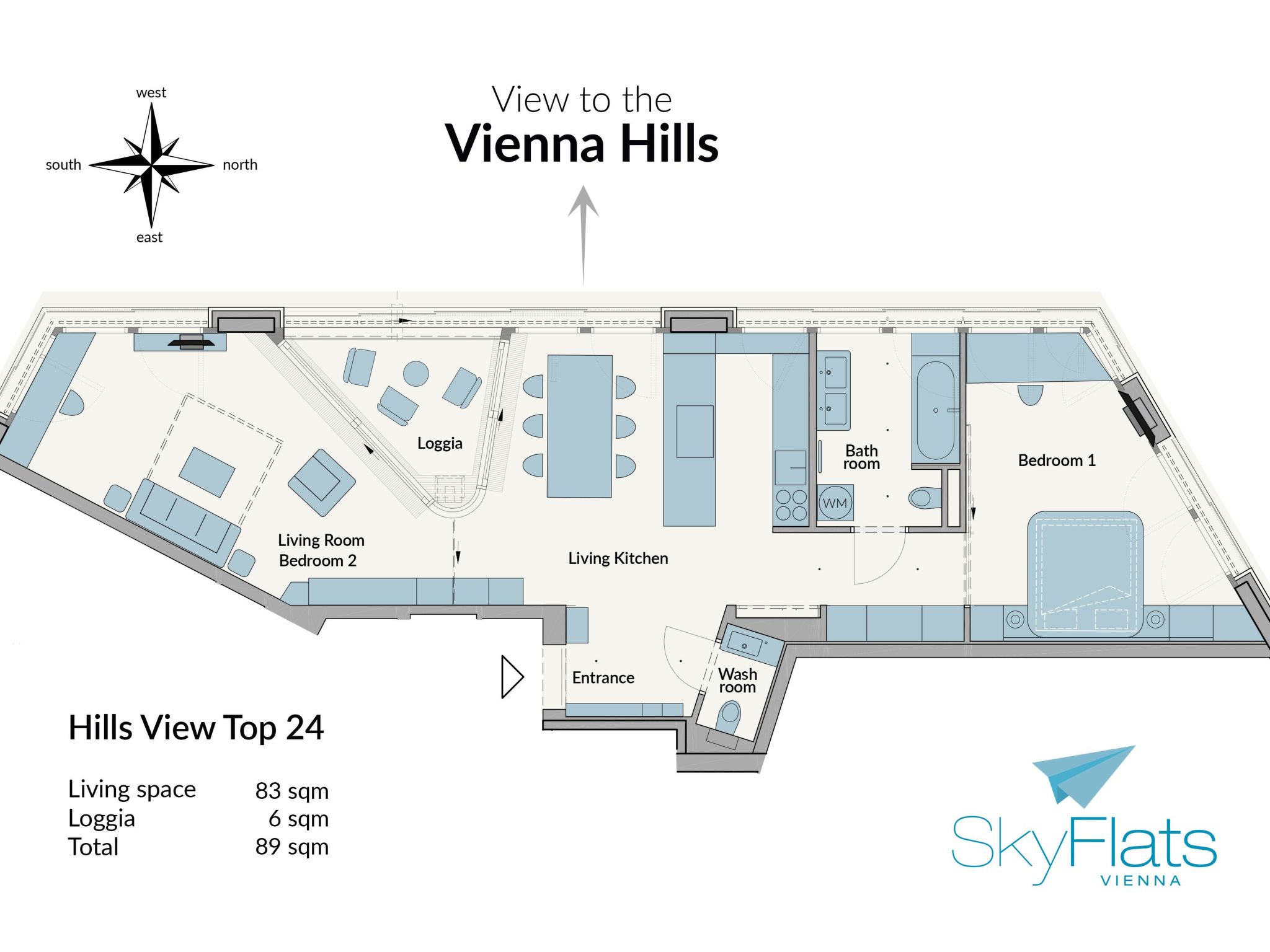 Skyflats Hills View-Binnen