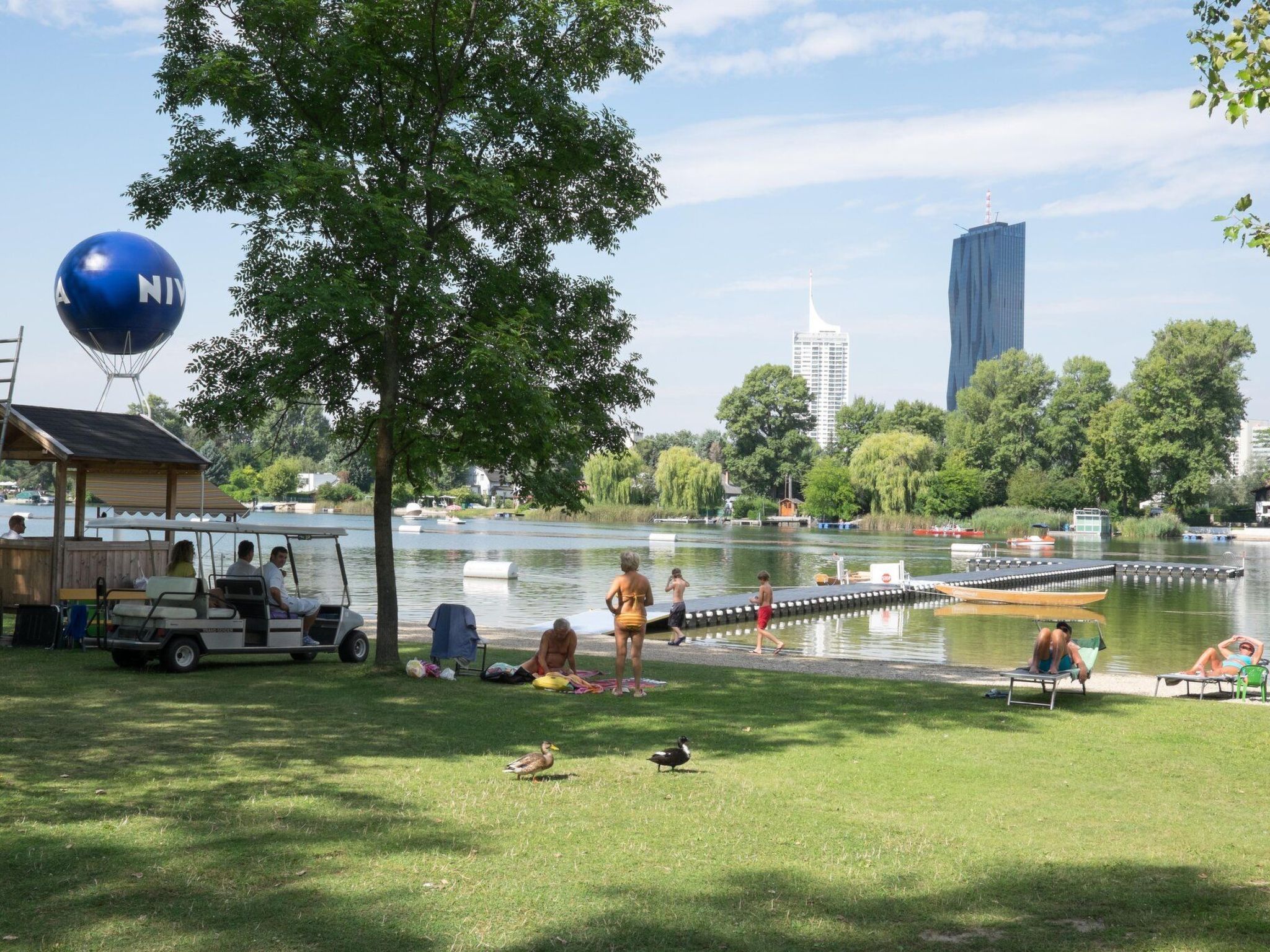 Moderne Wohnung in Kaisermühlen mit Garten und Panoramablick-Image-tags.info