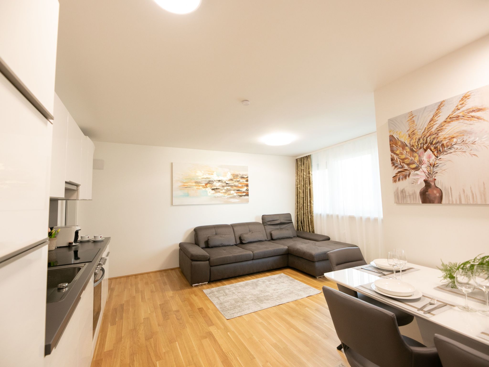 Moderne Wohnung in Kaisermühlen mit Garten und Panoramablick-Image-tags.info