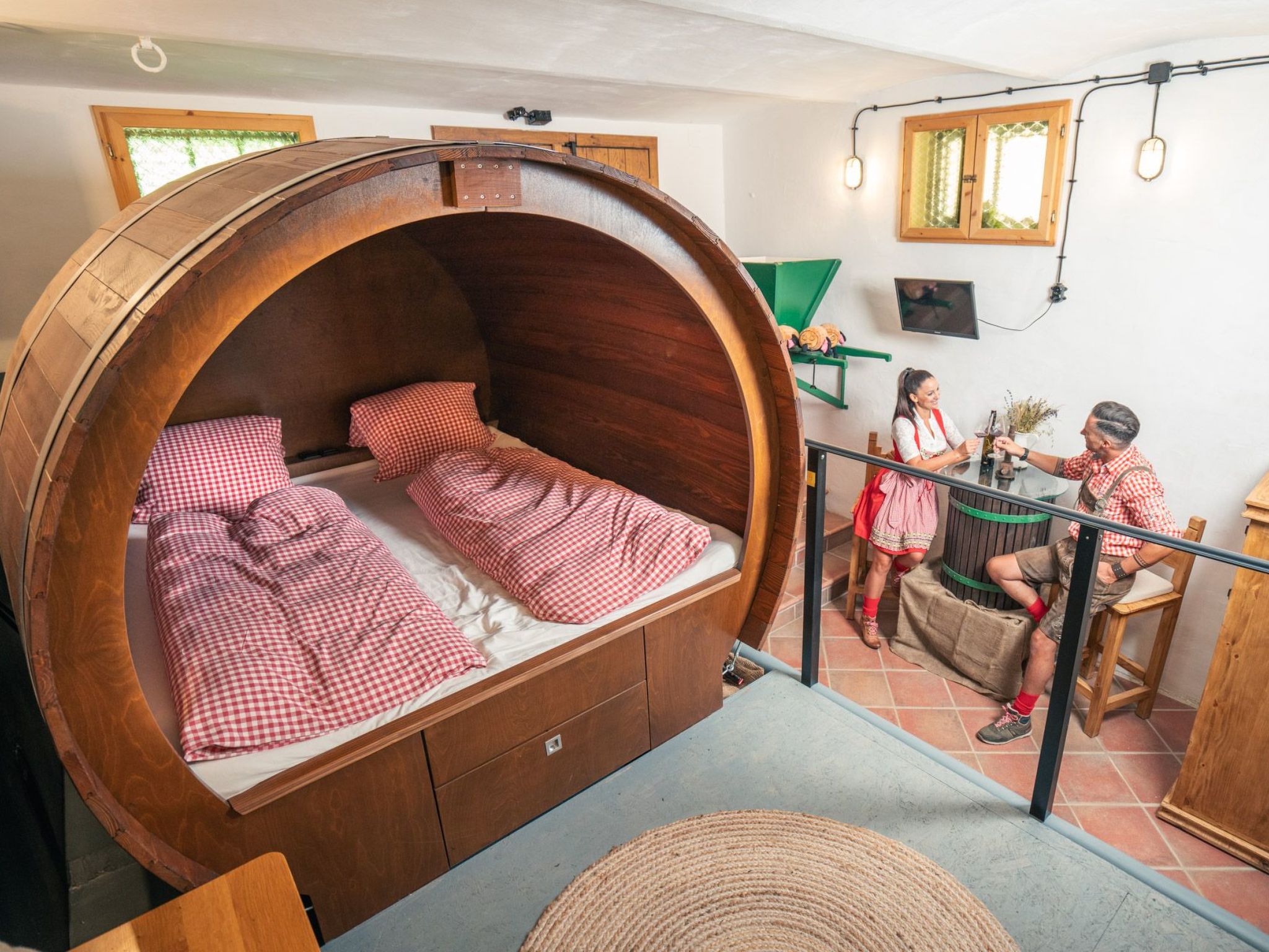 Weinfass-Chalet für 4 in Grub an der March-Binnen