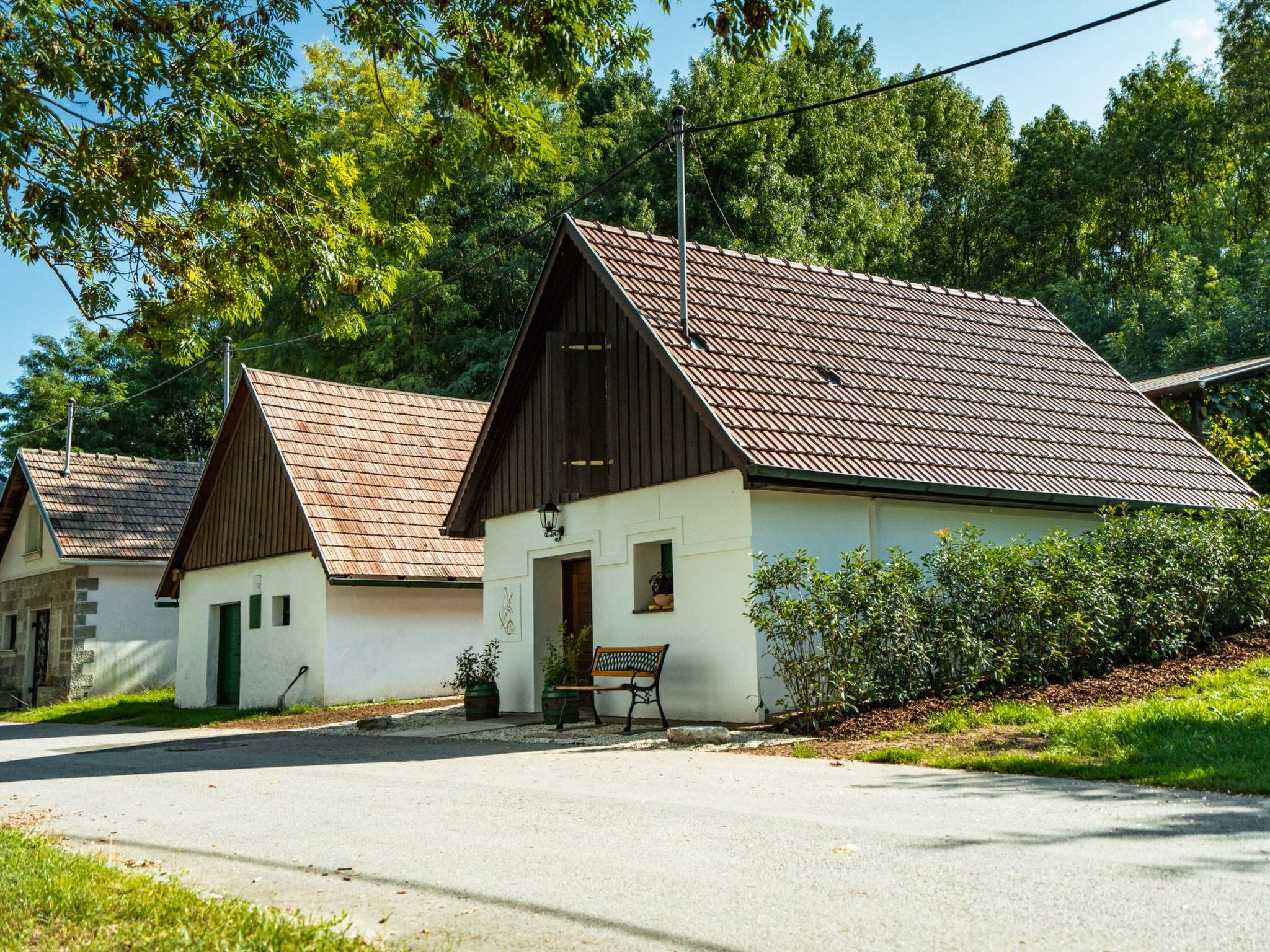 Weinfass-Chalet für 4 in Grub an der March-Buiten