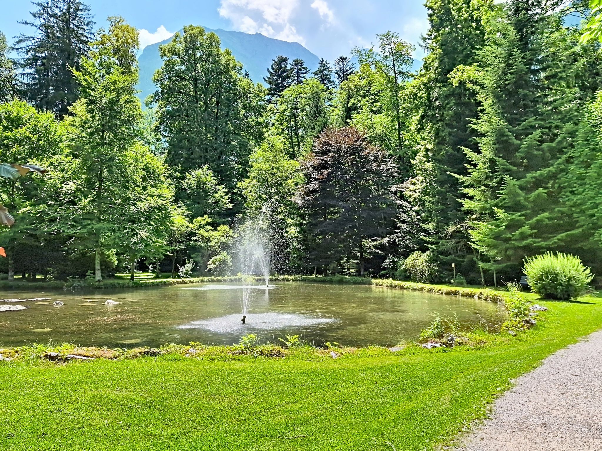 Im Schlosspark mit Hallenbad - Buiten