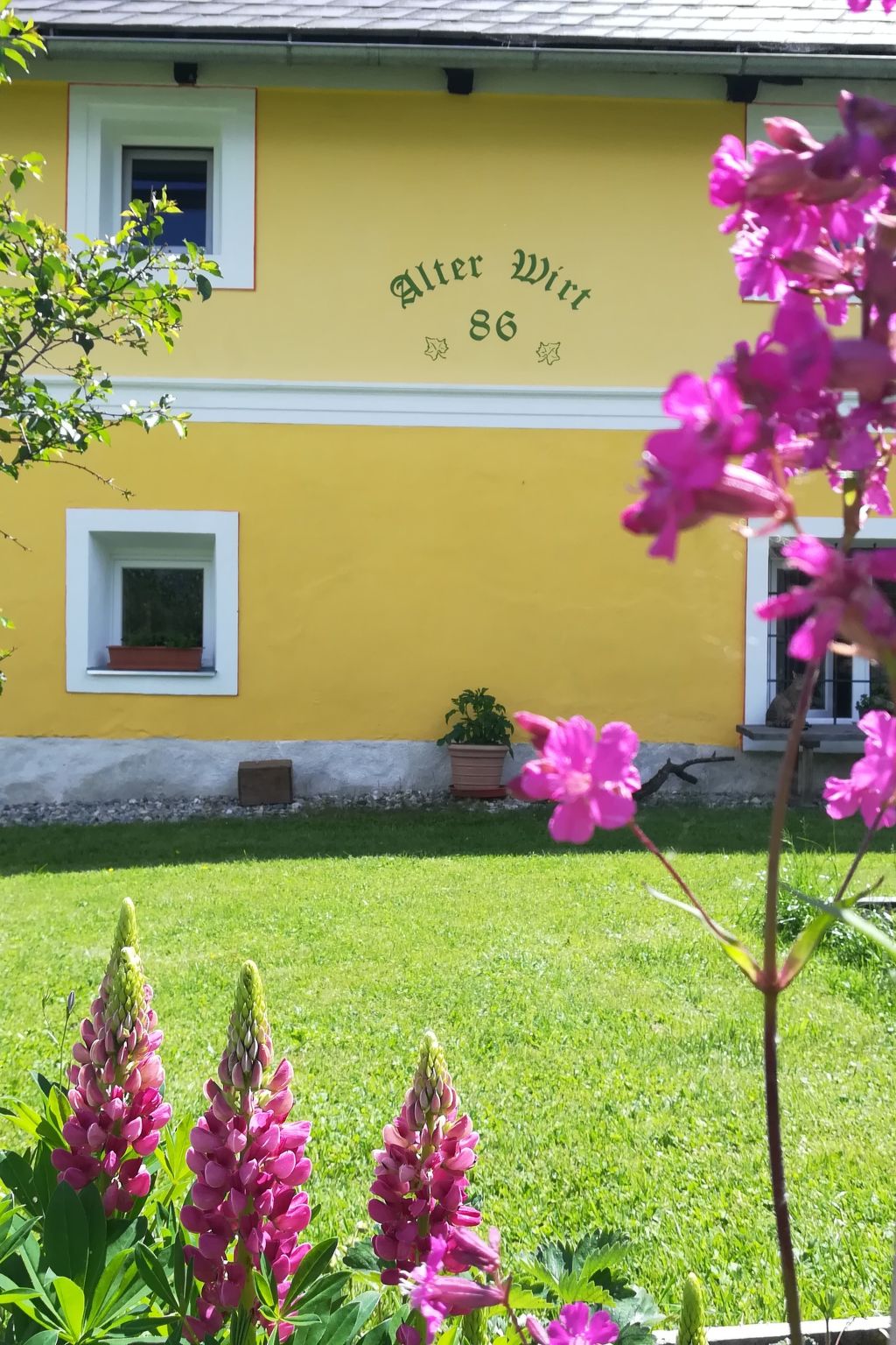 Große Wohnung im ersten Stock, mit großem Garten
