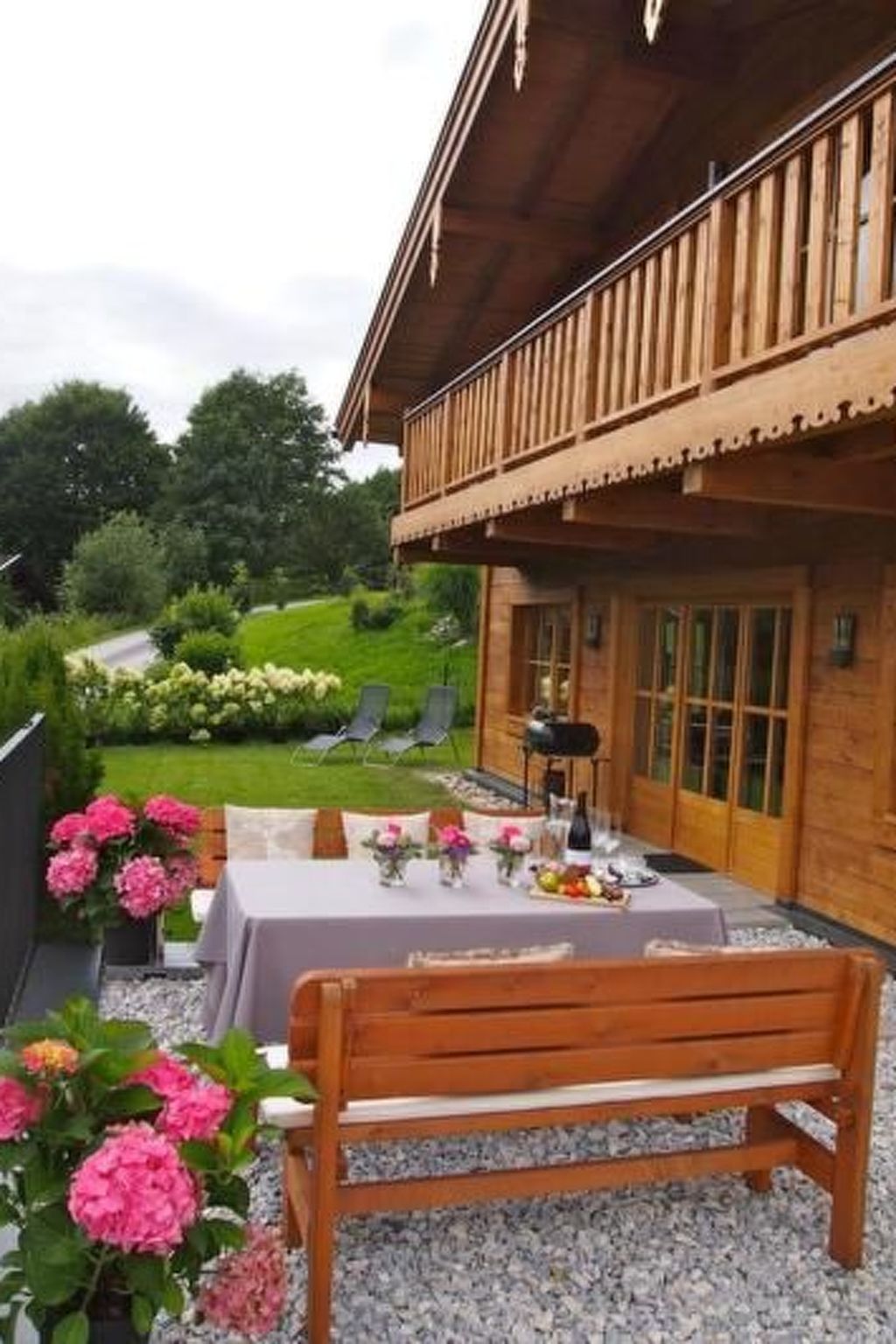 Nettes Ferienhaus in Gaisbichl mit Terrasse und Garten - Draußen