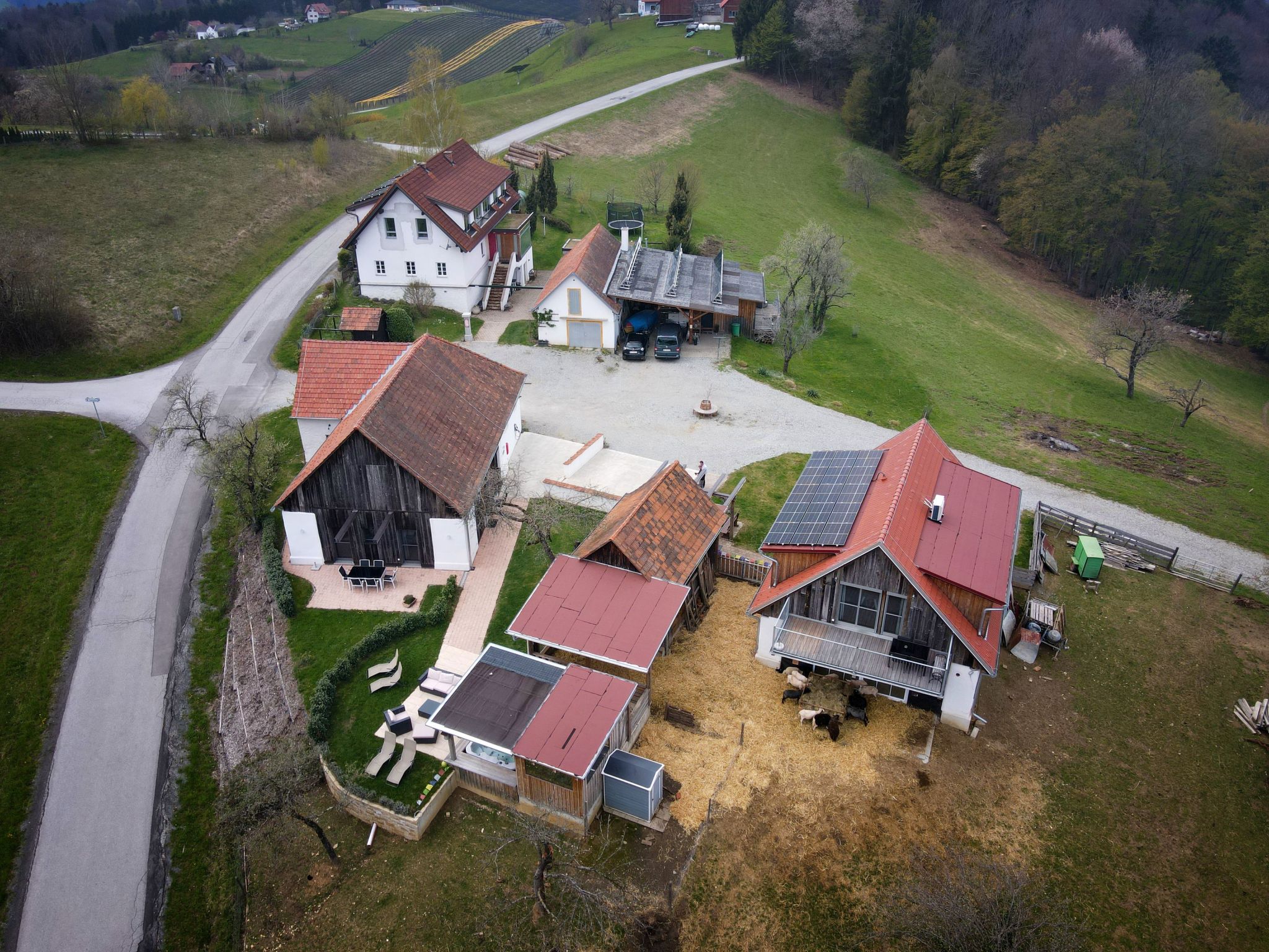 Appartement Apollo in der Wohlfühloase am Trausdorfberg mit Sauna Whirlpoolnutz – Vue aérienne, photo 33 sur 49