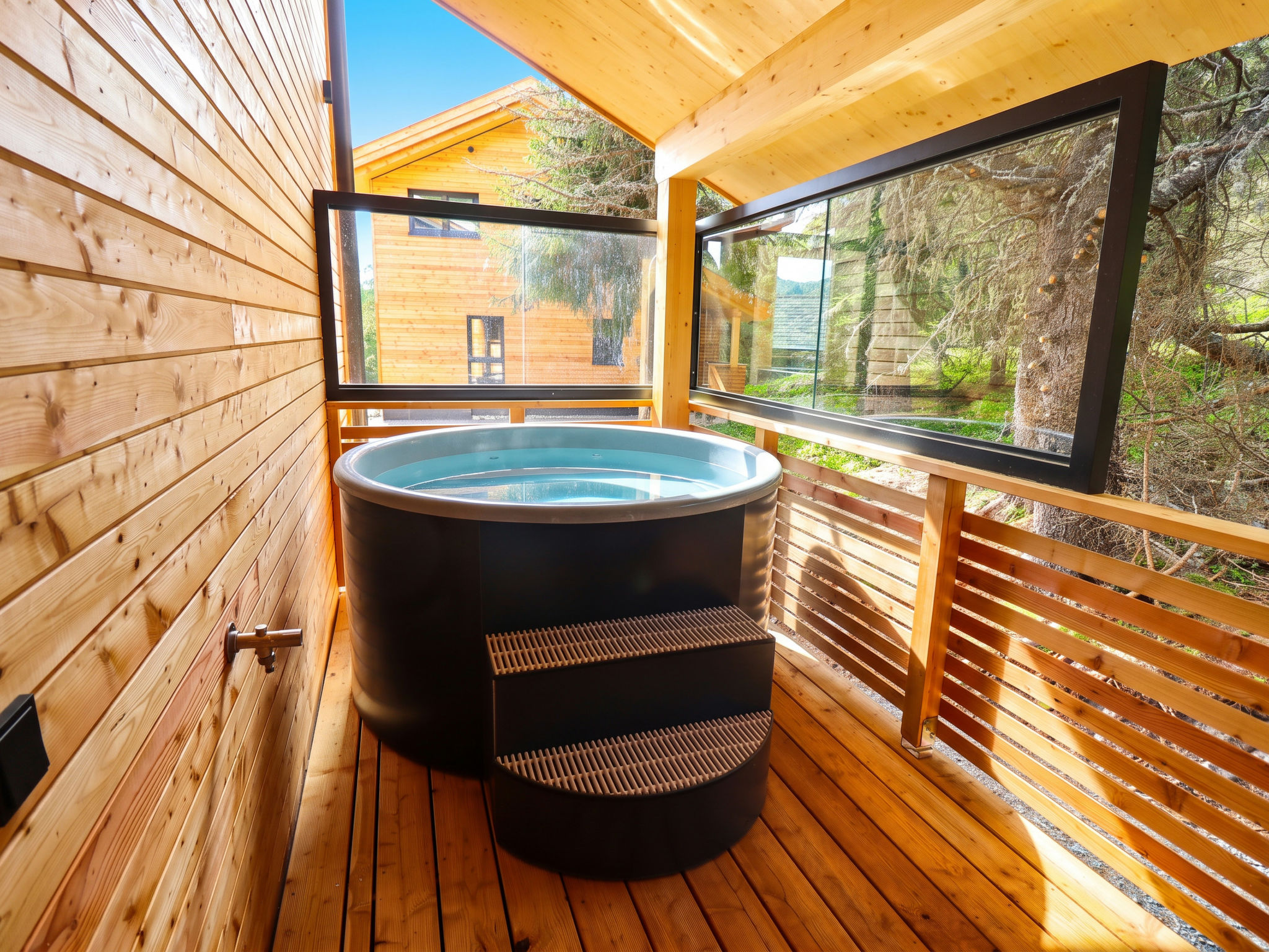 02_NTH053_18d_Sup Chalet mit Sauna und Hot Tub 2 E - Buiten