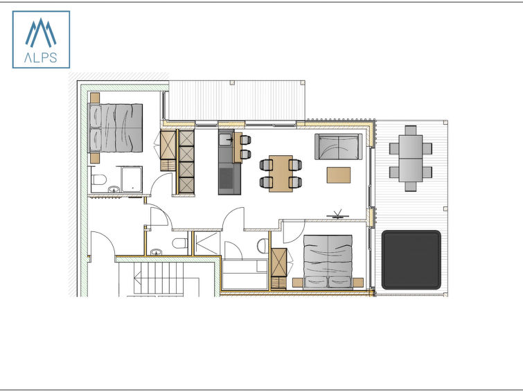 Appartement Superior mit Sauna & Außenbadewanne