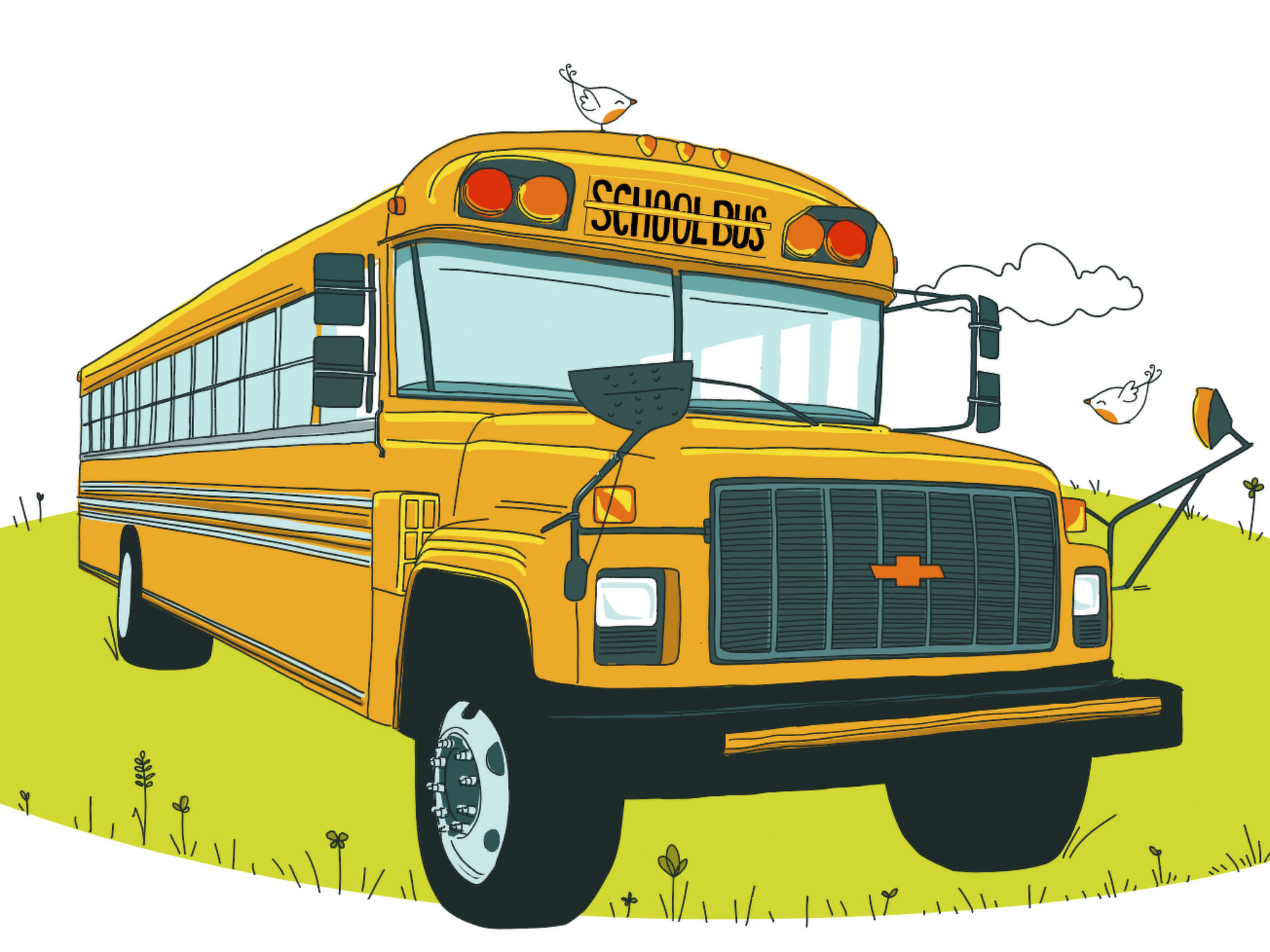 Ungewöhnliche Übernachtung in einem authentischen amerikanischen Schulbus