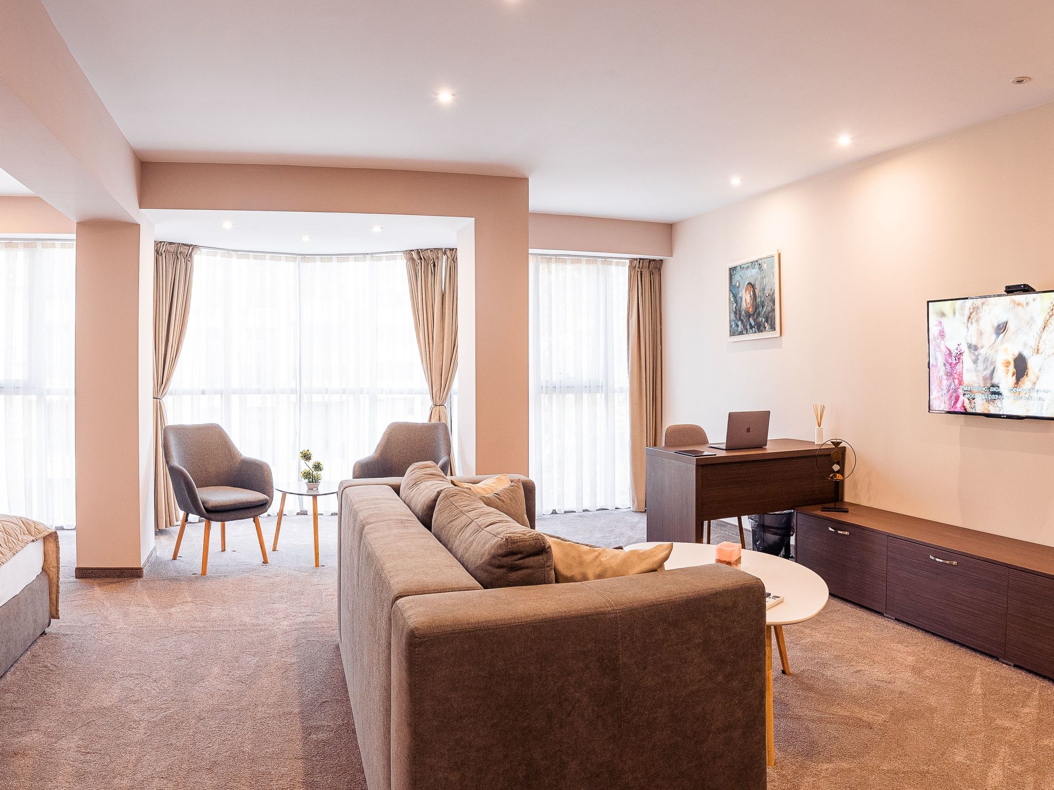 Welcome to Cityscape Studios in Plovdiv, where comfort meets convenience in an ideal setting for both the explorative tourist and the discerning business traveler. Nestled in a vibrant area, our upsca..