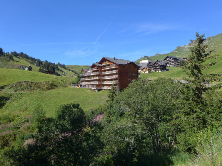 Aan de piste: Ruim appartement met bergzicht in Les Crosets in Les Crosets