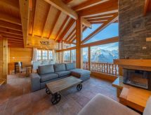 Chalet Ciel de Lit: Panoramisch uitzicht & sauna aan de skipiste in Nendaz - thumbnail 6