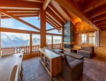 Chalet Ciel de Lit: Panoramisch uitzicht & sauna aan de skipiste in Nendaz - thumbnail 1