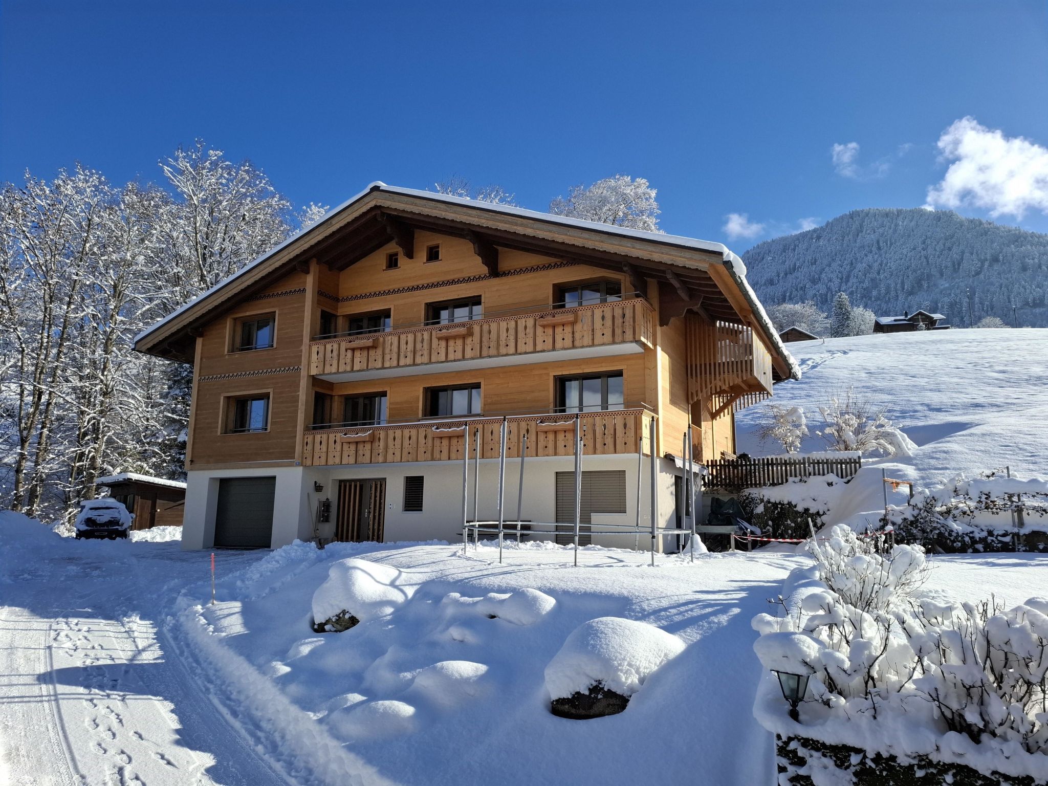 Chalet Wenger Appartement/Fewo, Dusche und Bad, WC, Balkon - Outside