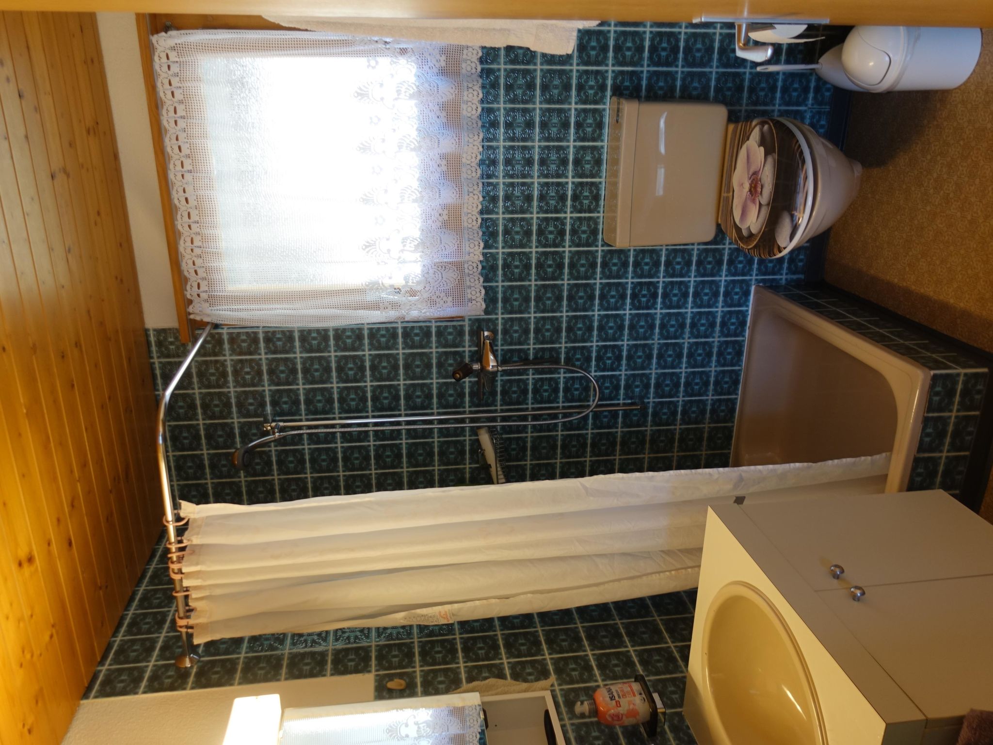 Bergperle Ferienhaus, Dusche, WC, Terrasse Ferienhaus, Dusche, WC, Terrasse - Binnen