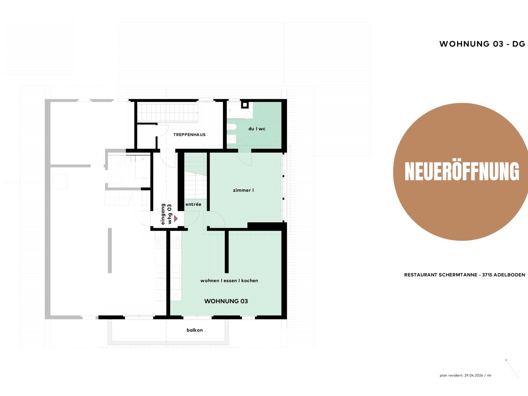 Photo of Schermtanne Appartement/Fewo, Dusche oder Bad, WC, 1 Schlafraum Wohnung Nr 3