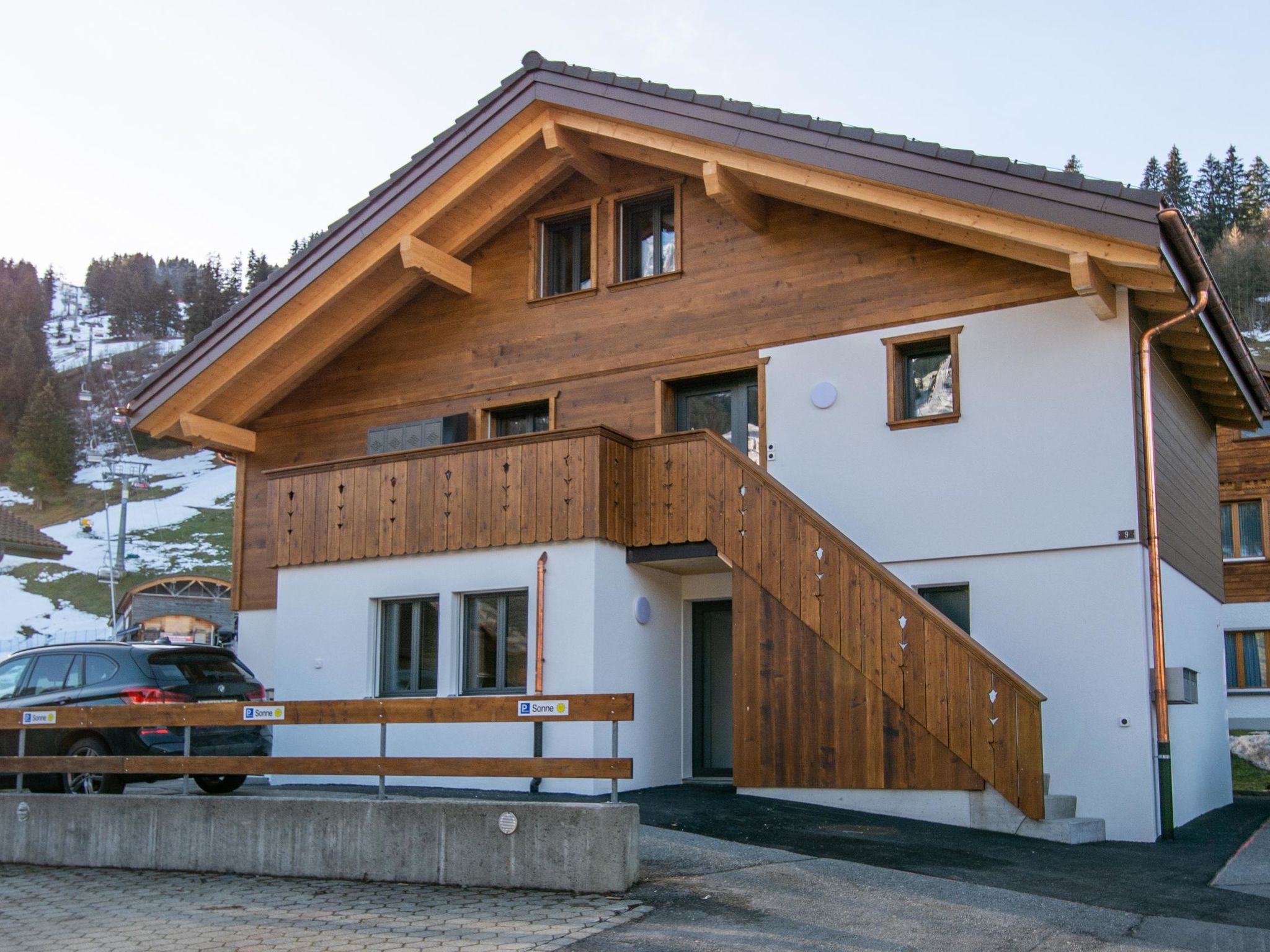 Chalet Sonne Appartement/Fewo, Dusche, WC, 2 Schlafräume 3-Zimmerwohnung