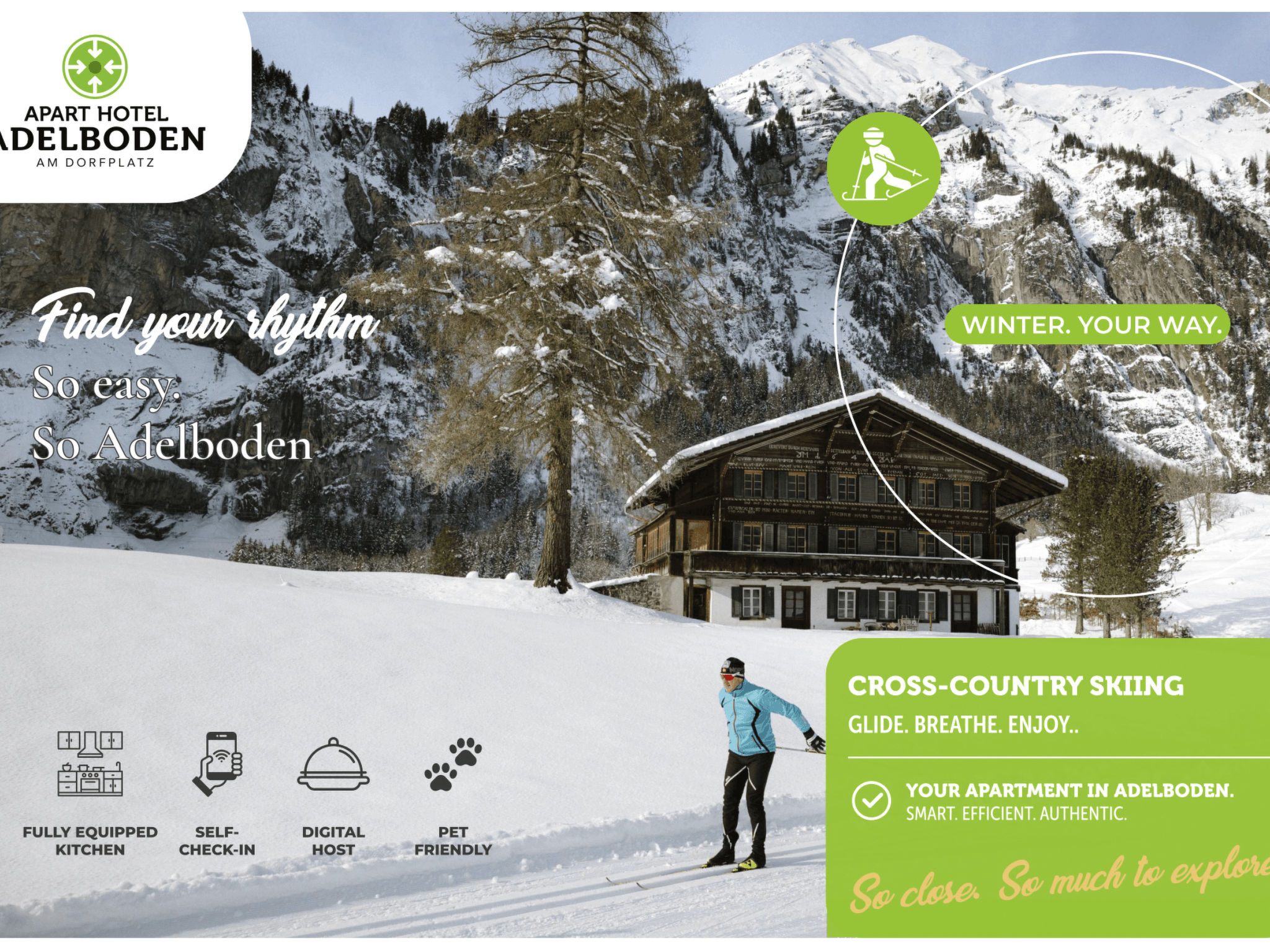 Apart Hotel Adelboden am Dorfplatz Appartement/Fewo, Dusche, WC - Buiten