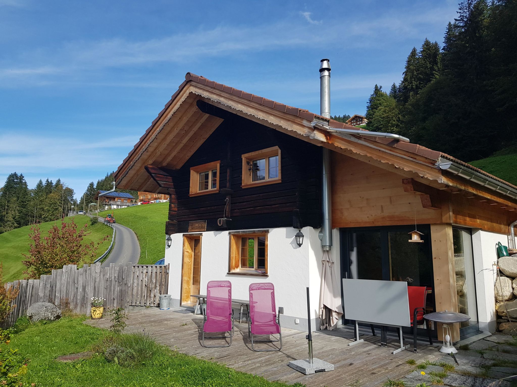 Chalet Giisställi Ferienhaus, Dusche, WC Ferienhaus
