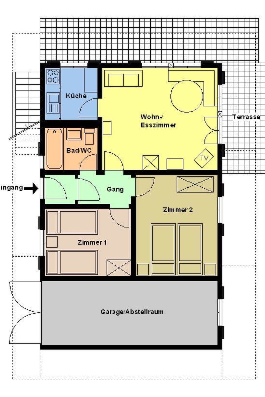 Photo of Wildrösli Appartement/Fewo, Dusche, WC, 2 Schlafräume 3-Zimmerwohnung 1.Stock