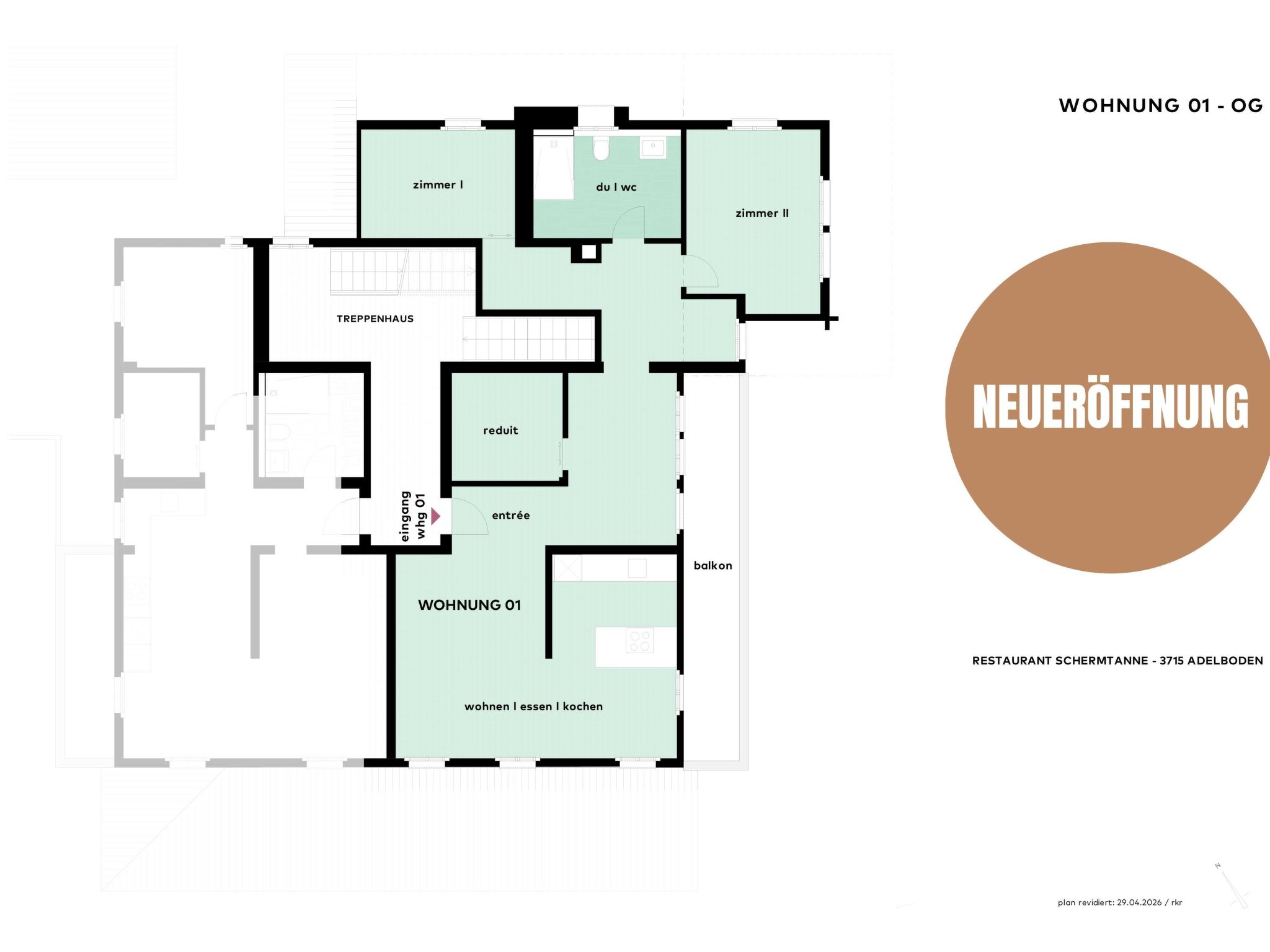 Photo of Schermtanne Appartement/Fewo, Dusche oder Bad, WC, 2 Schlafräume Wohnung Nr 1
