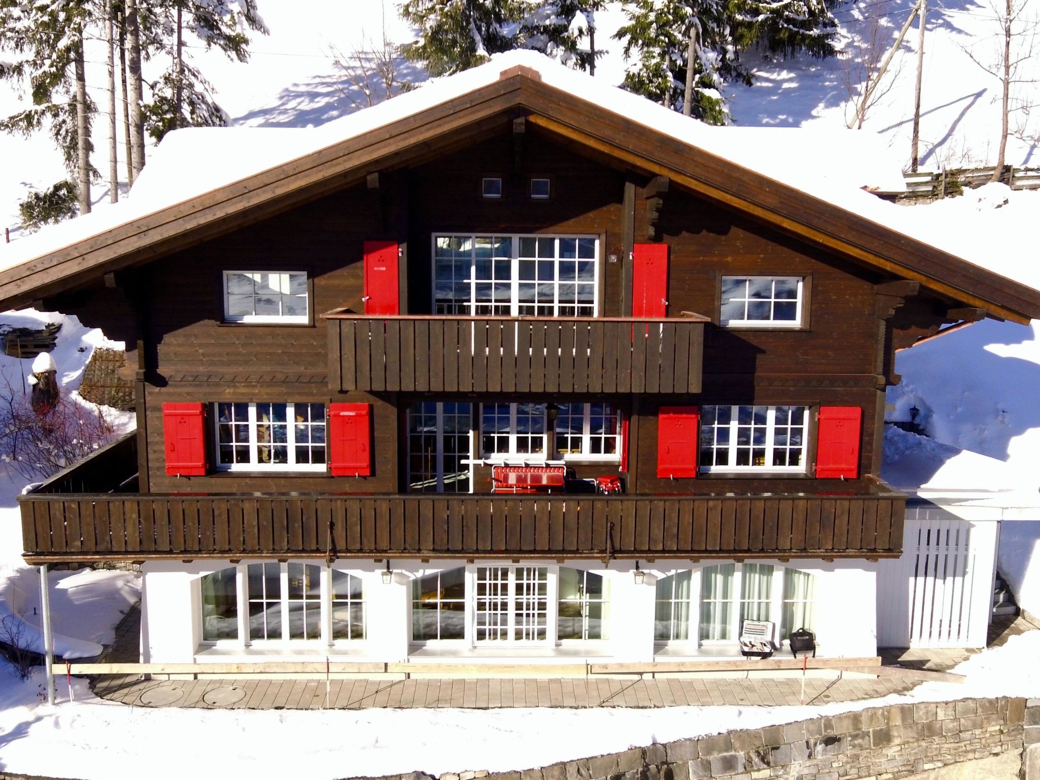 Chalet Ginette Appartement/Fewo, Bad, WC, 2 Schlafräume - Outside