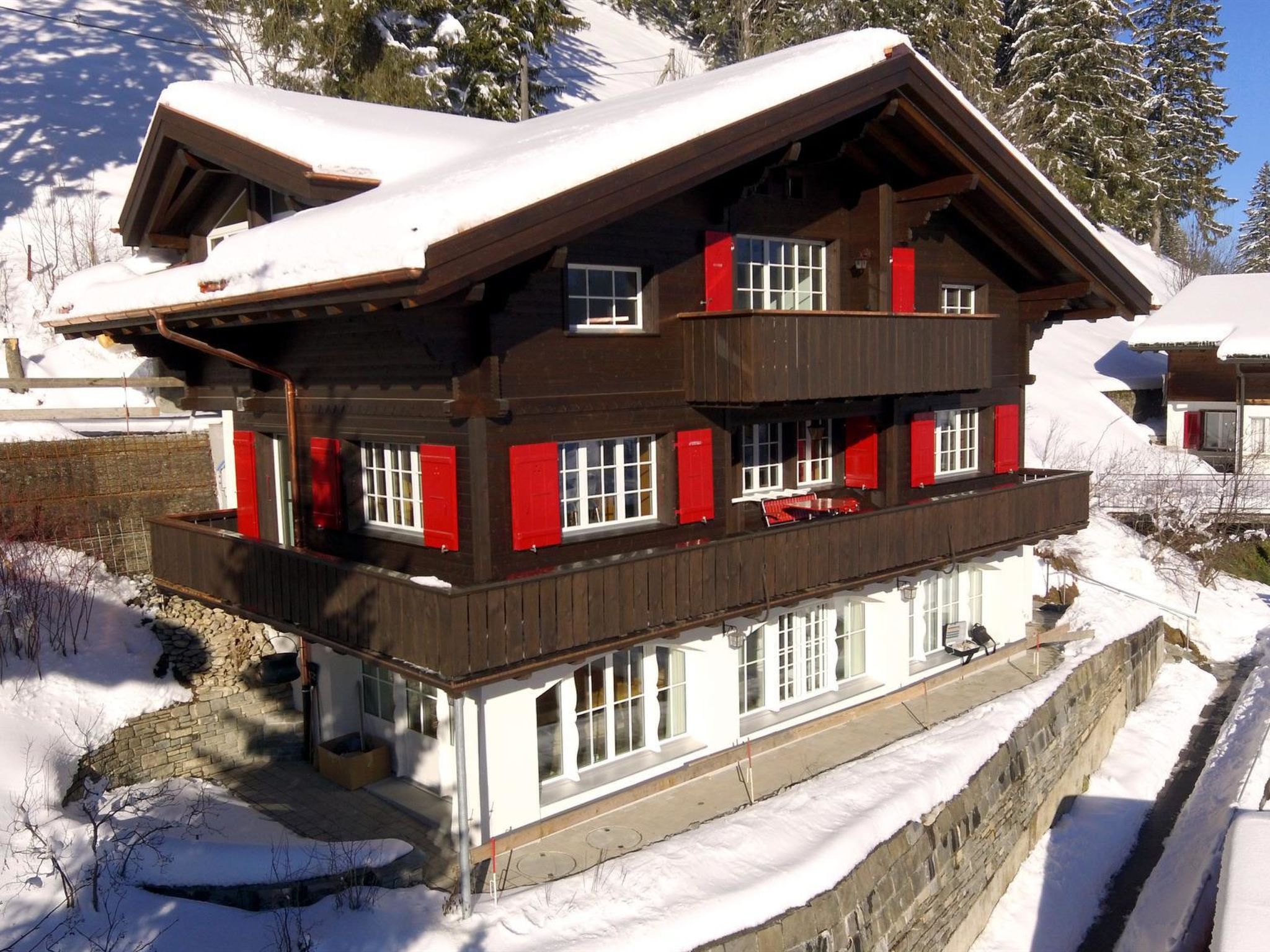 Chalet Ginette Appartement/Fewo, Bad, WC, 2 Schlafräume - Outside