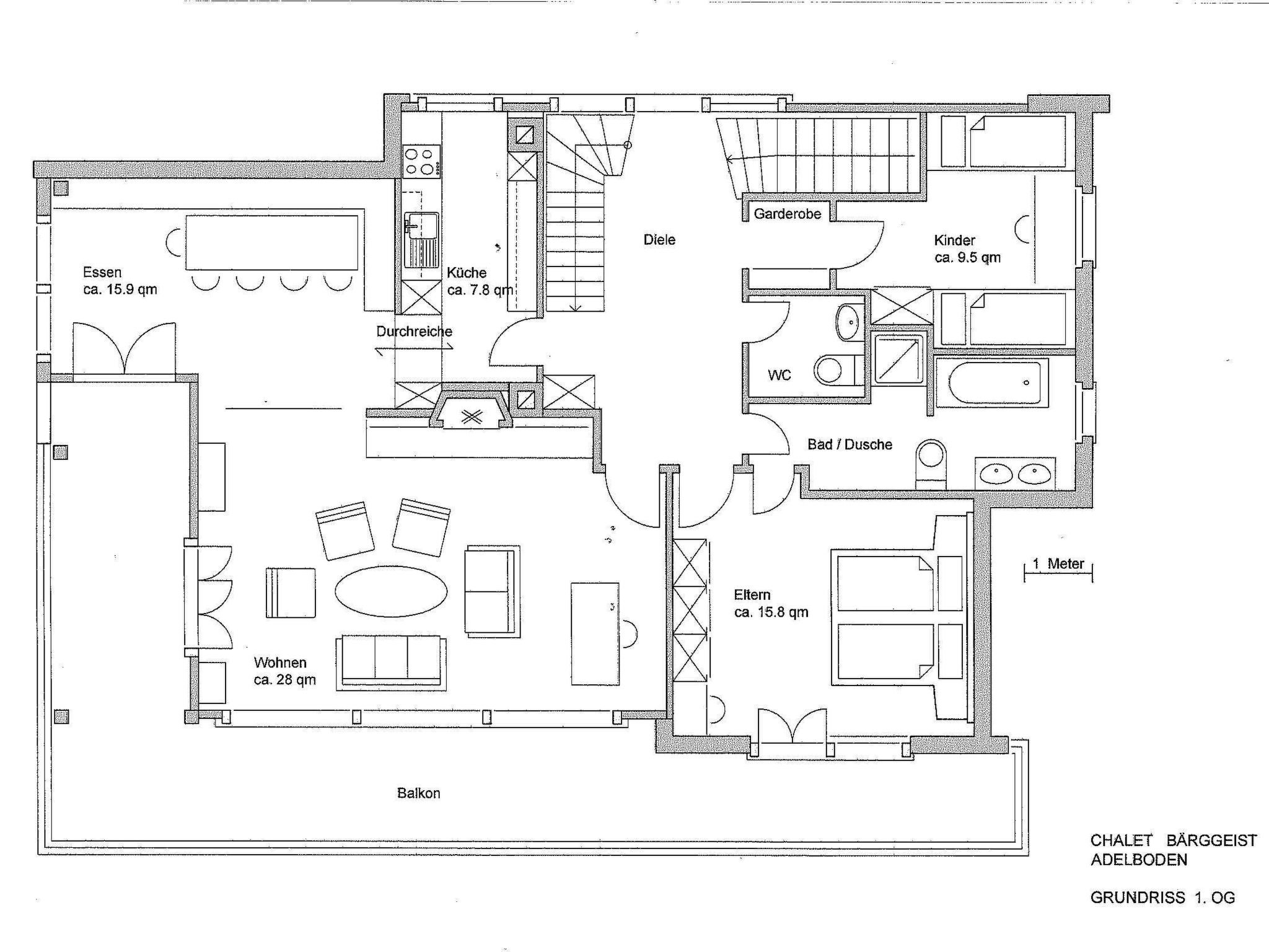Photo of Bärggeist, Gruebiweg 8, Adelboden Appartement/Fewo, Dusche und Bad, WC, 4 oder m