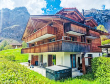 Bergluft: modern appartement in Kandersteg met jacuzzi en skipiste op 550m - thumbnail 1