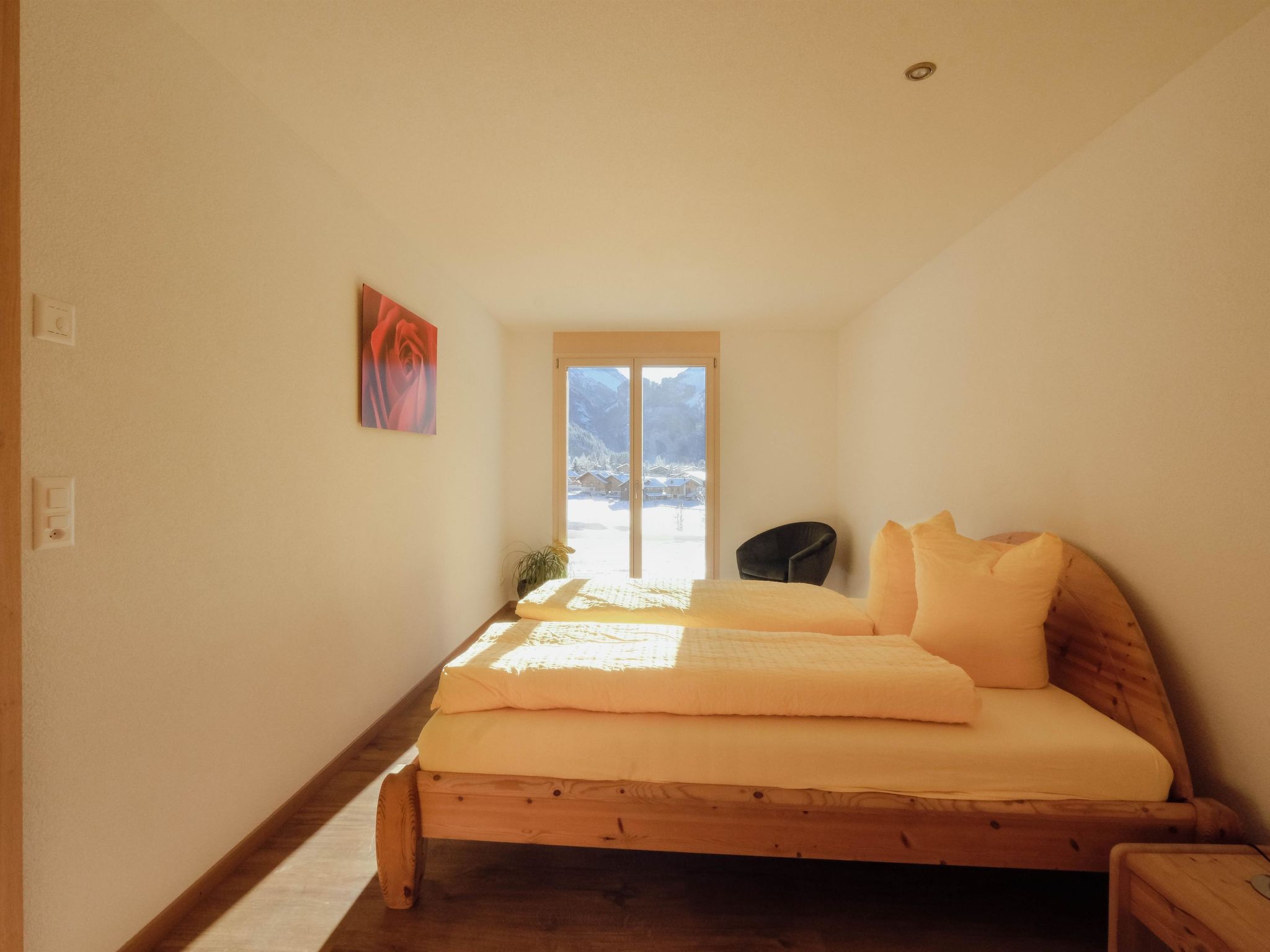 Chalet Bärgfride Appartement/Fewo, Dusche, WC, 1 Schlafraum 3-Zimmerwohnung - Binnen