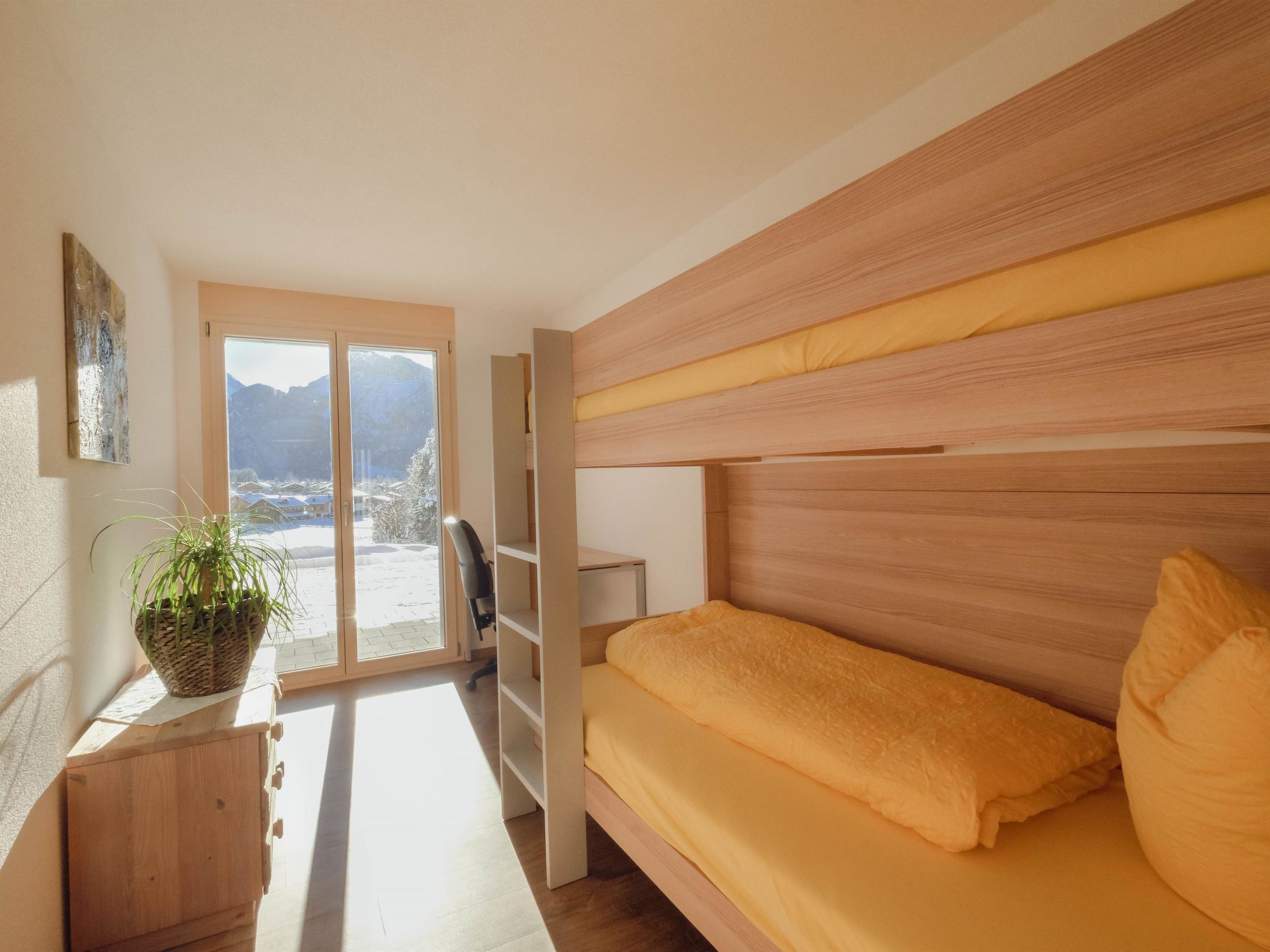 Chalet Bärgfride Appartement/Fewo, Dusche, WC, 1 Schlafraum 3-Zimmerwohnung - Binnen