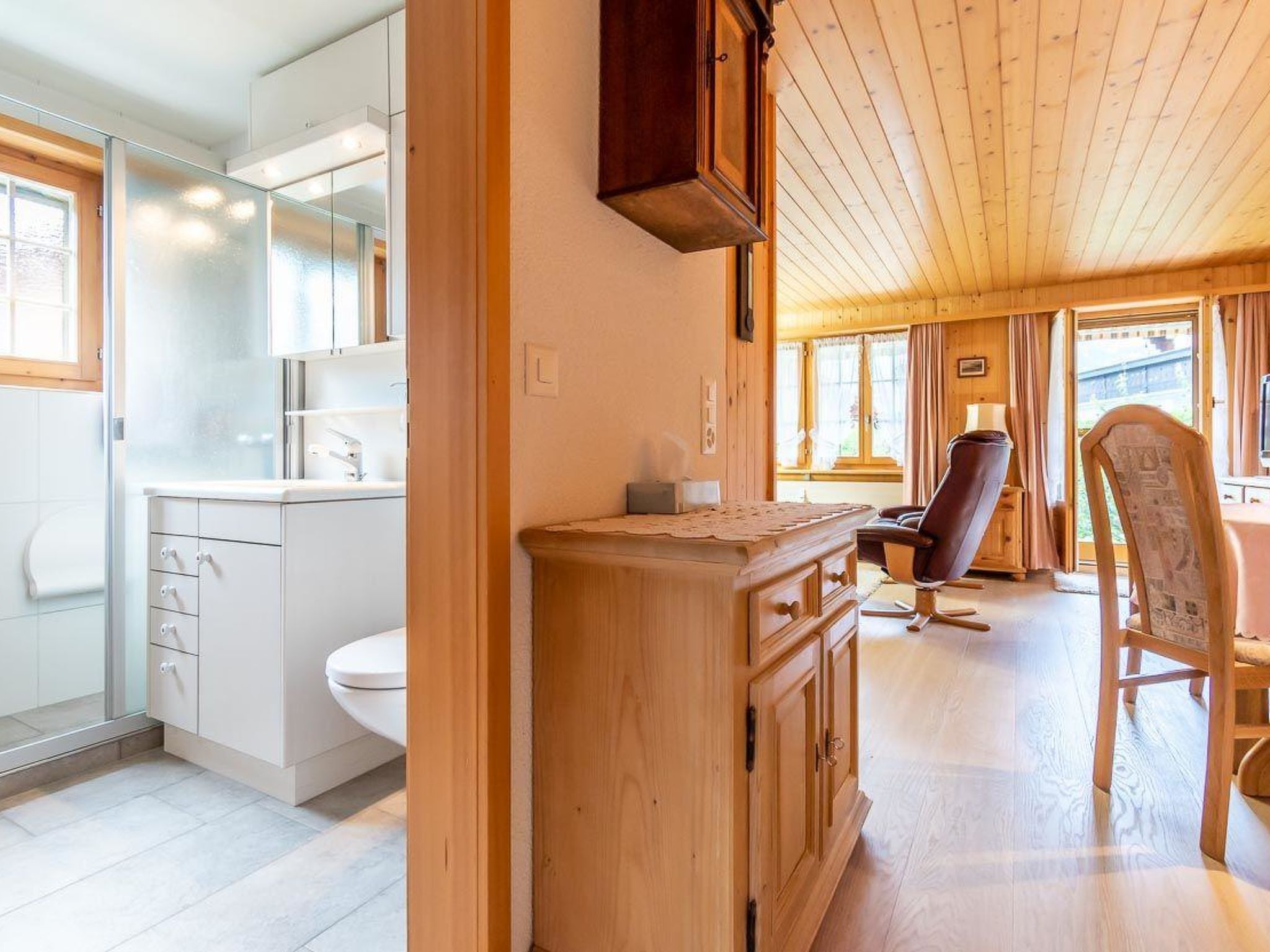Résidence Sonnegg (Puric) Appartement/Fewo, Dusche oder Bad, WC, 1 Schlafraum - Binnen