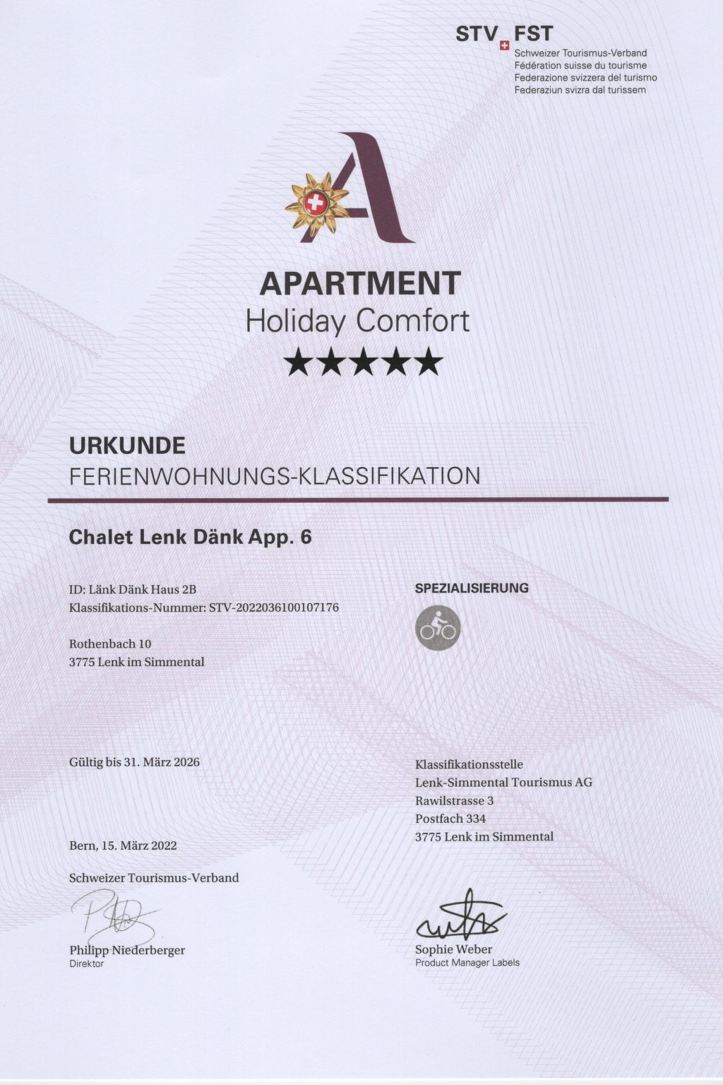 Photo of Chalet Lenk Dänk App. 6 Appartement/Fewo, Dusche oder Bad, WC, 2 Schlafräume