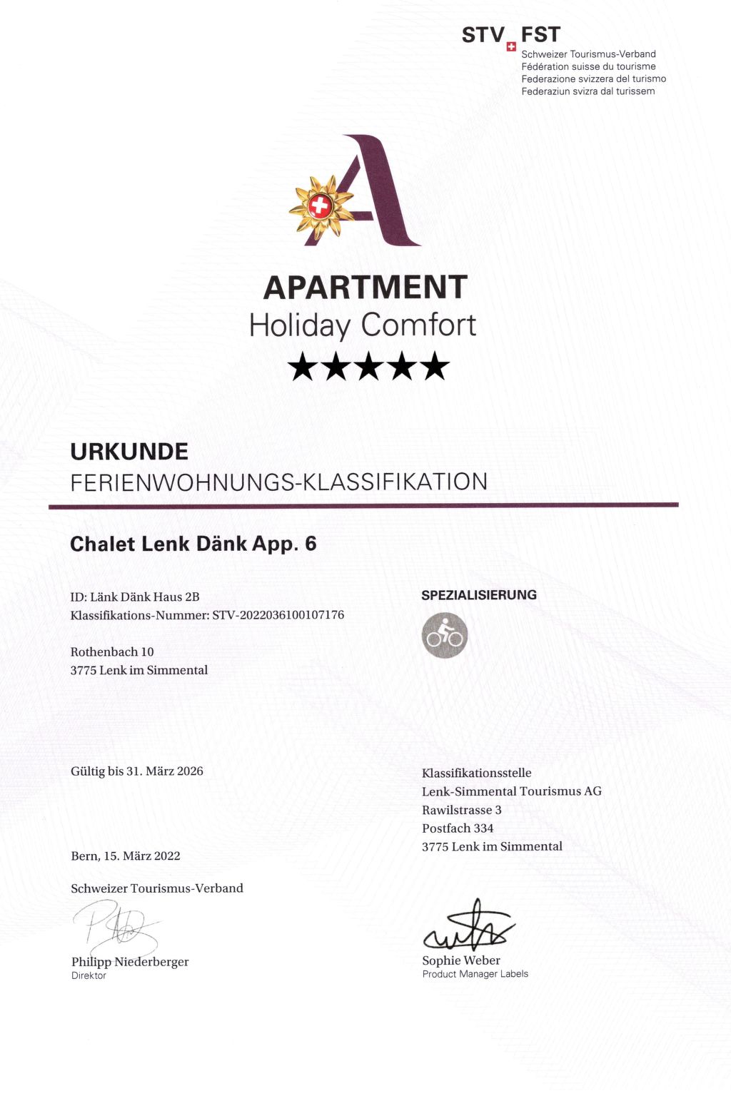 Photo of Chalet Lenk Dänk App. 6