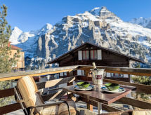 Traditionele chaletflat in Mürren met balkon en panoramisch uitzicht - thumbnail 2