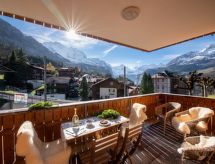 Bergchalet Stella Alpina aan de skipiste met uitzicht op de Eiger - thumbnail 1