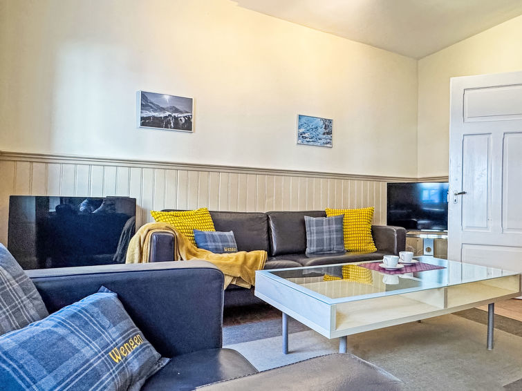 Aan de piste: Luxe appartement met wellness en bergzicht in Wengen · 6 pers. in Wengen