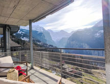 Zonnig appartement met bergzicht in autovrij Wengen - thumbnail 2