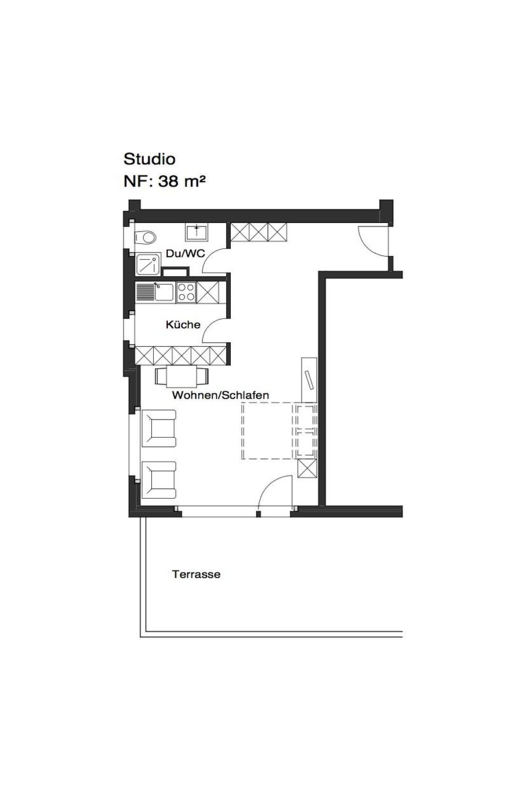 Appartement Aiglon Appartement/Fewo 2-Bettwohnung Nr. 1 – Plan, photo 22 sur 29