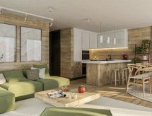 Riant appartement in Saas-Fee met uitzicht op het Mischabelmassief - thumbnail 4