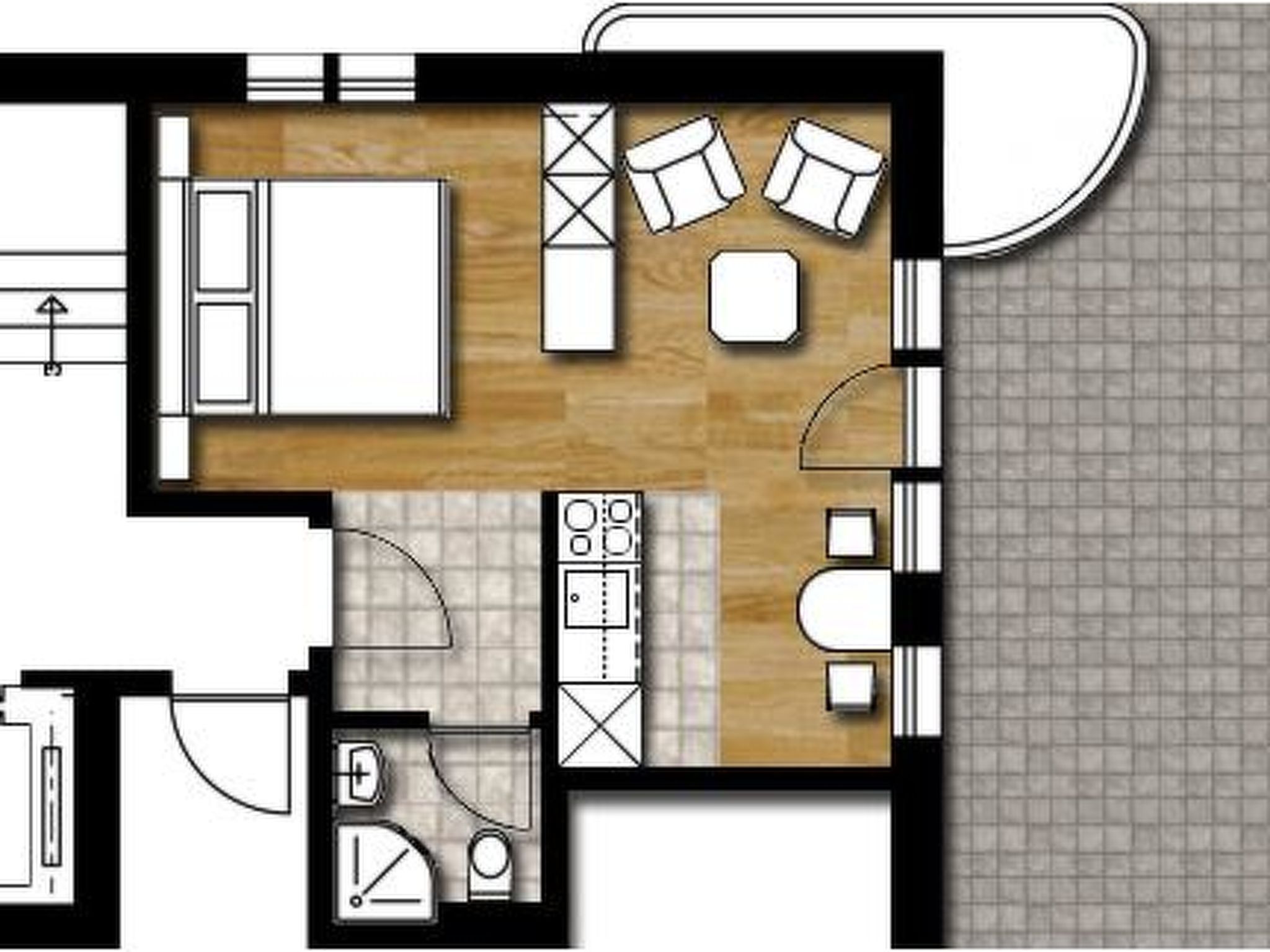 Helvetia Apartments Appartement/Fewo Studio Nr. 2