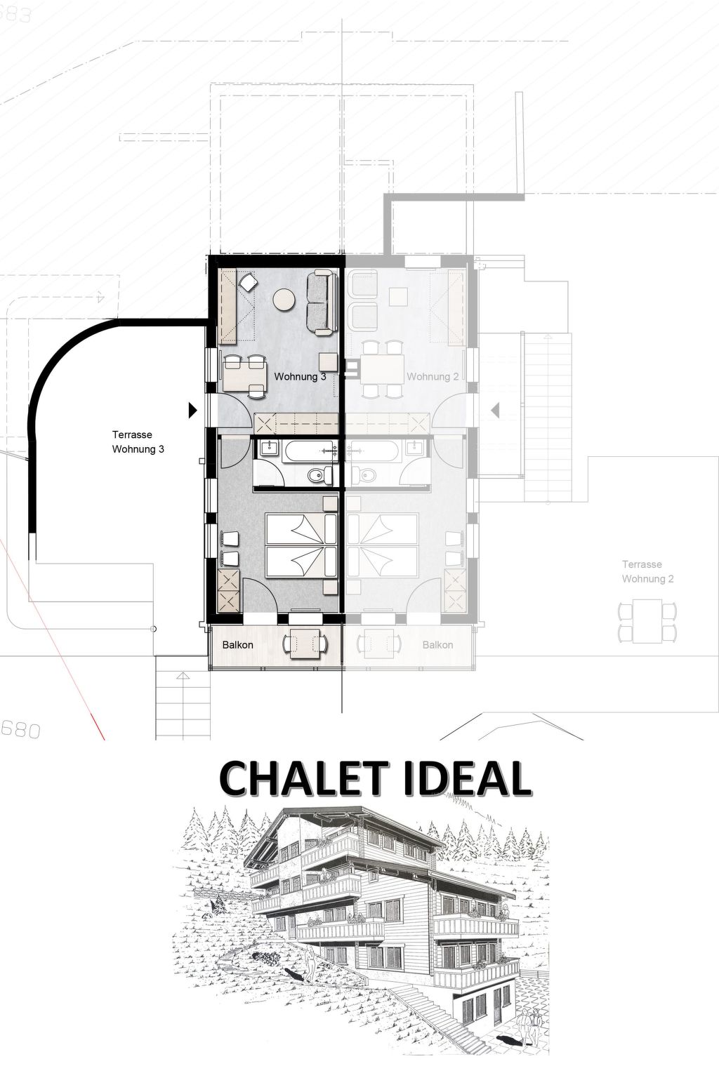 Photo of Chalet Ideal Appartement/Fewo 3-Bettwohnung Nr. 3