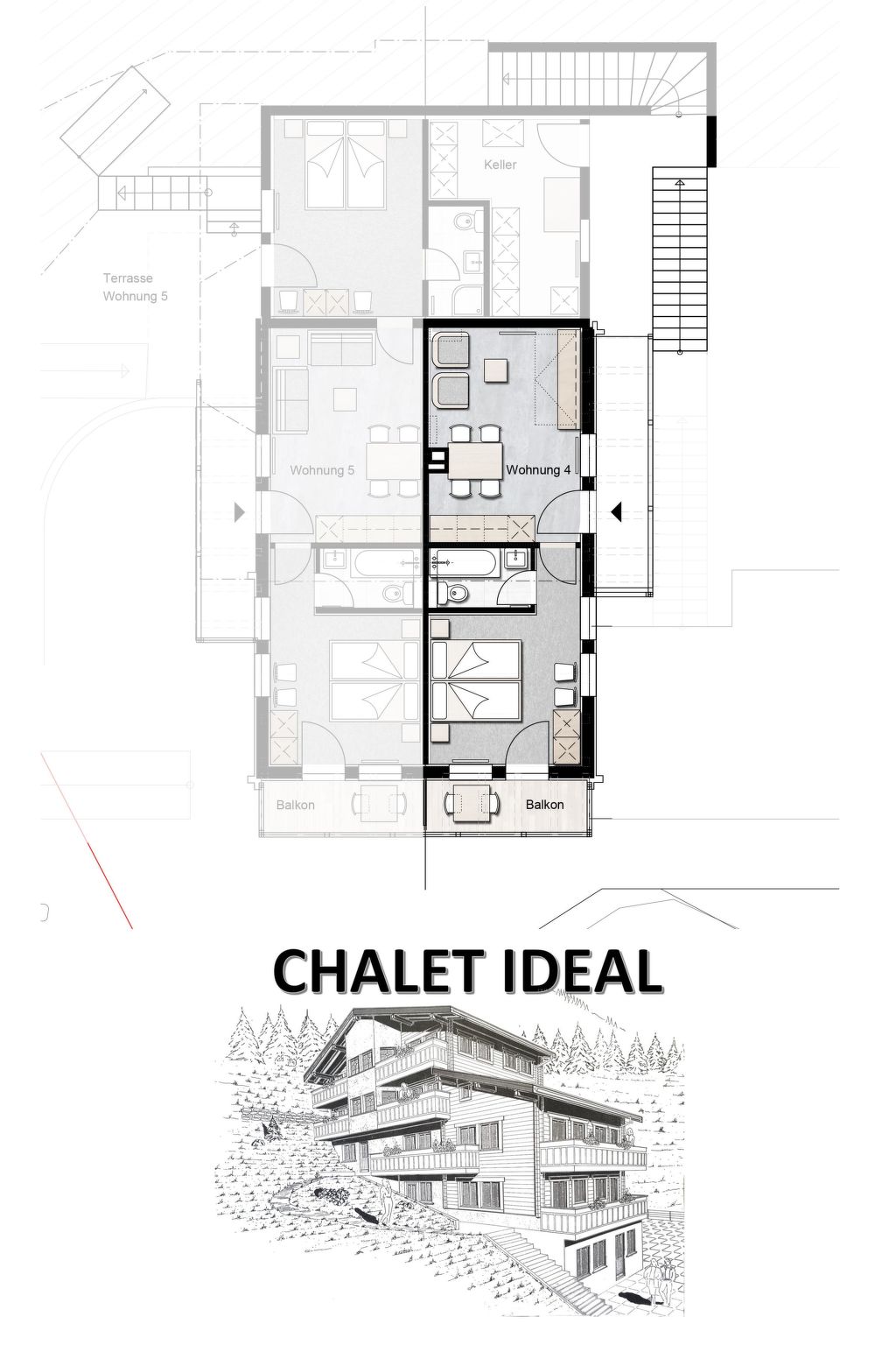 Photo of Chalet Ideal Appartement/Fewo 3-Bettwohnung Nr. 4