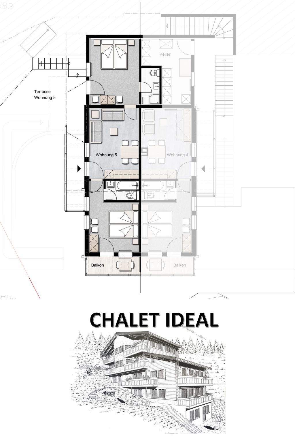 Photo of Chalet Ideal Appartement/Fewo 4-Bettwohnung Nr. 5