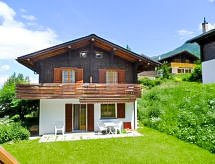 Zonnig chalet Allegra in Rittinen bij Grächen, vlakbij skilift en bergen - thumbnail 1