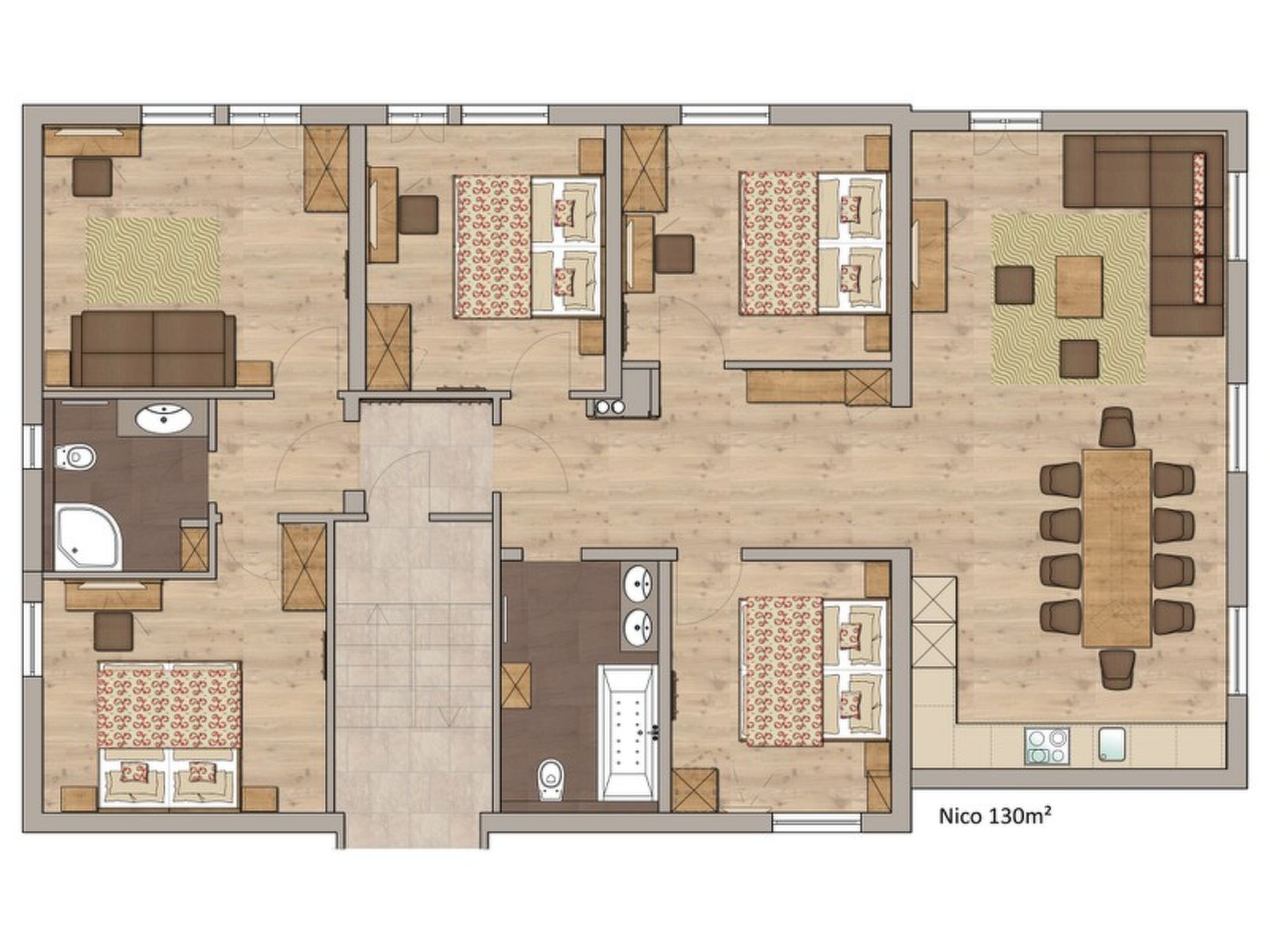 Lunic, AZapartments.ch, B&B, (Grächen), 1057 - Drinnen