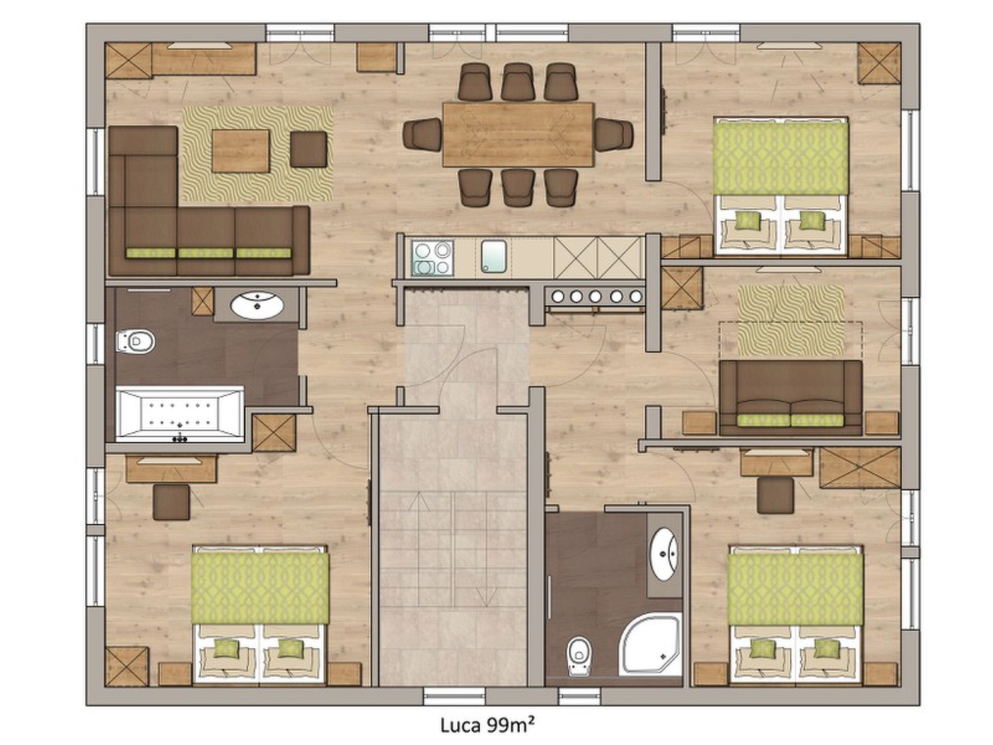 Lunic, AZapartments.ch, B&B, (Grächen), 1057 - Drinnen