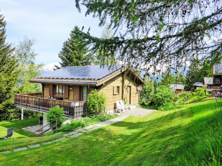 Op 500 m van de piste: Gezellig Chalet Larix in Bürchen in Bürchen