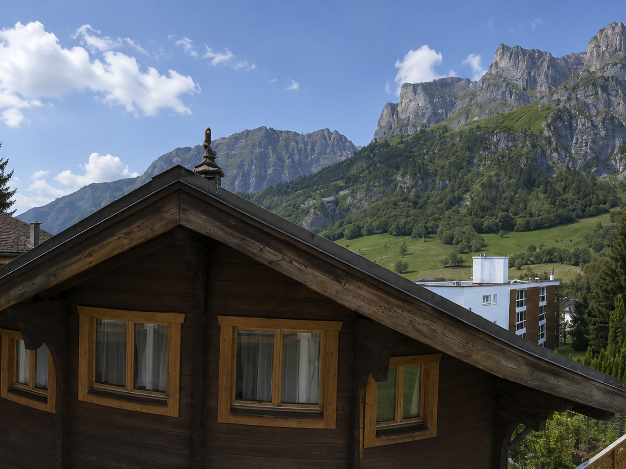 Residenz Darianne Leukerbad # 6-bed apartment, Dusche und Bad, WC - Dehors