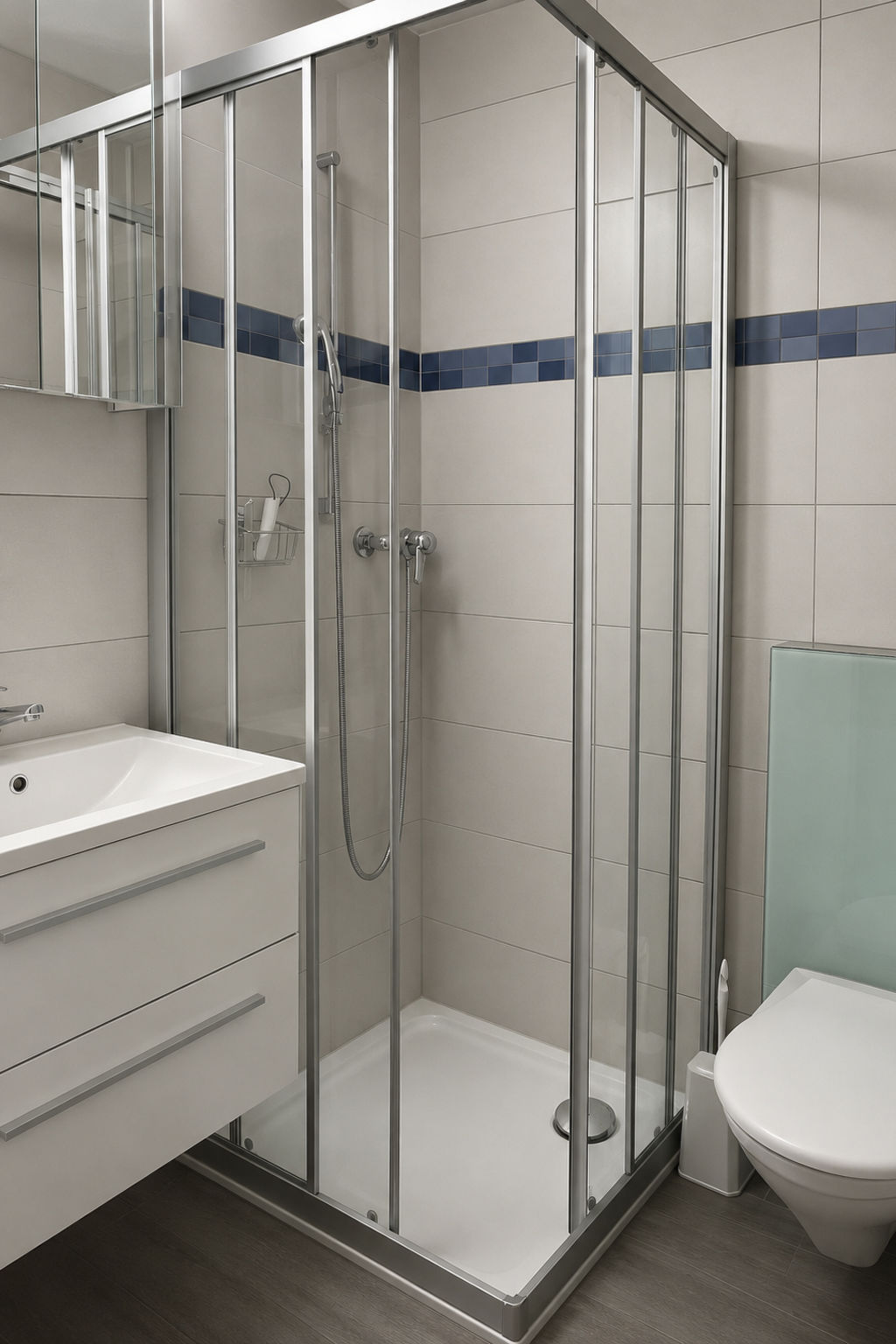 Photo of Majesta Leukerbad # 6-bed apartment, Dusche und Bad, WC